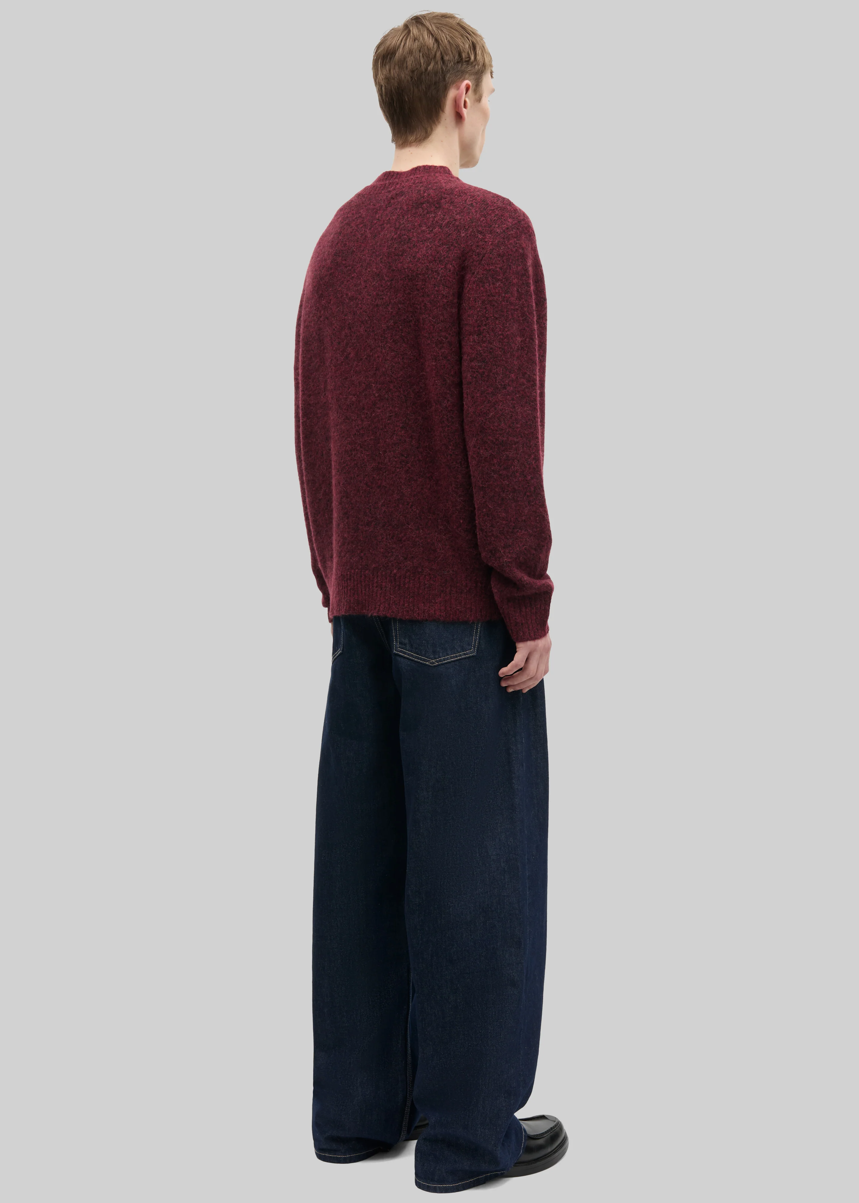 Samsøe Samsøe Safloyd V-Neck Sweater - Rum Raisin Melange - Image 7