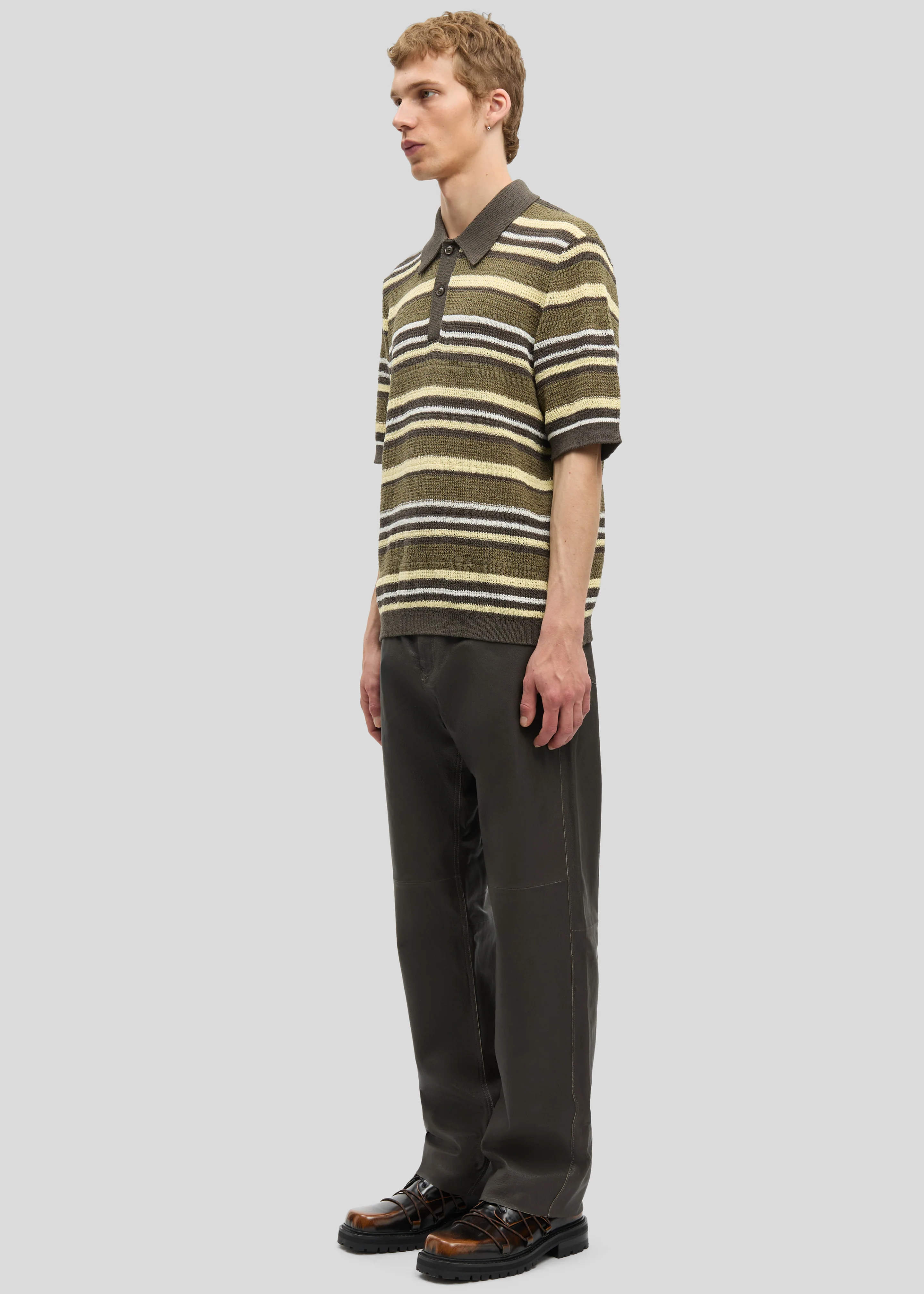 Samsøe Samsøe Samarco Polo Ss - Burnt Olive St. - Image 3