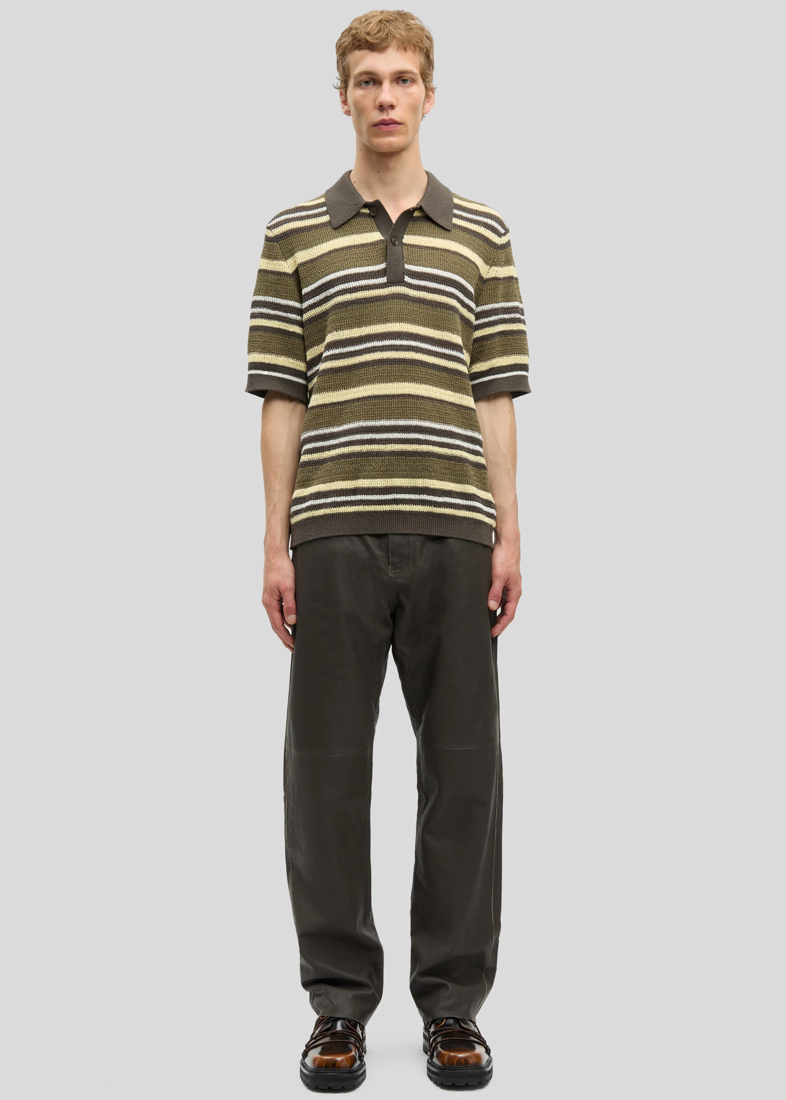 Samsøe Samsøe Samarco Polo Ss - Burnt Olive St. - Image 4