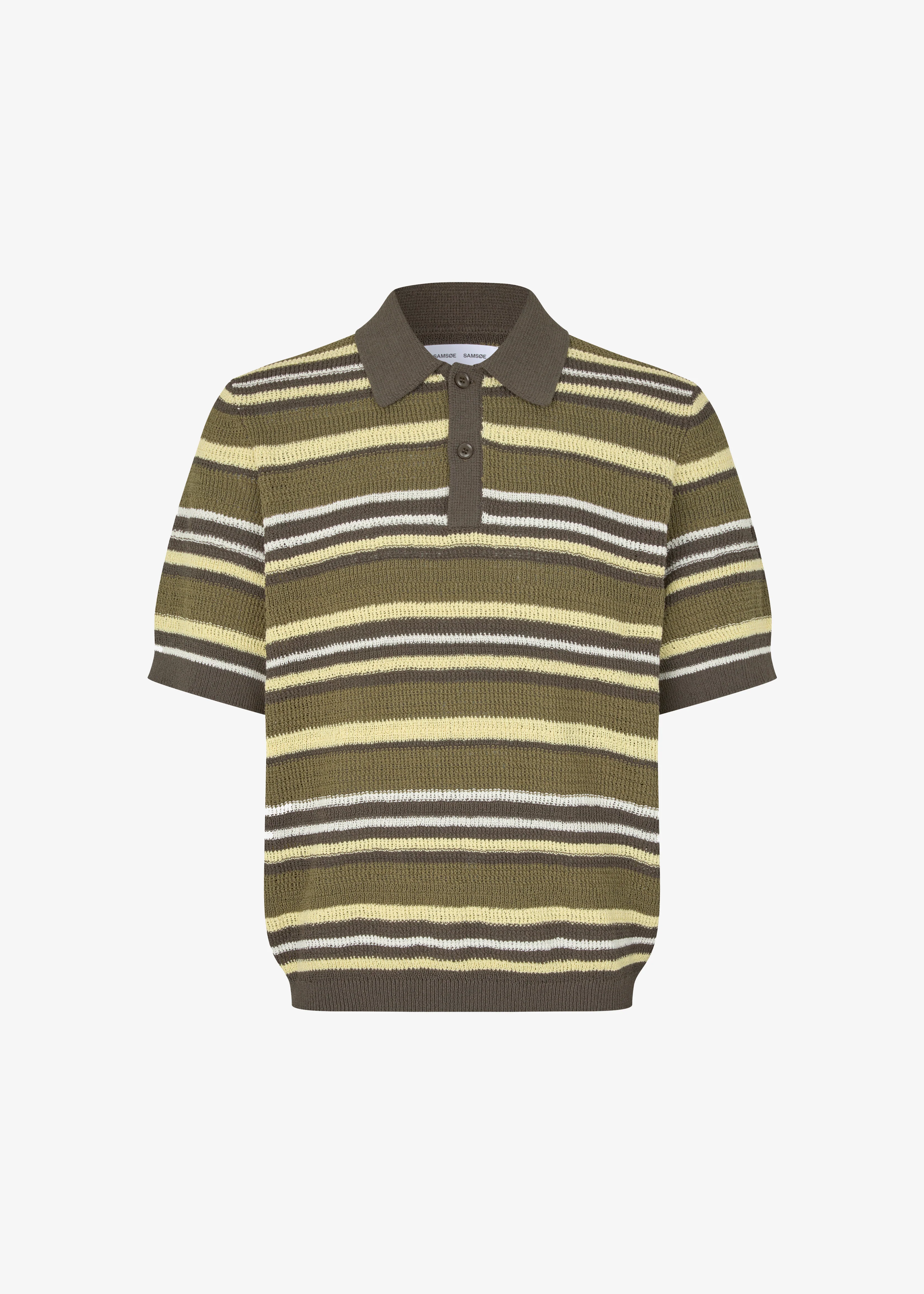 Samsøe Samsøe Samarco Polo Ss - Burnt Olive St. - Image 6