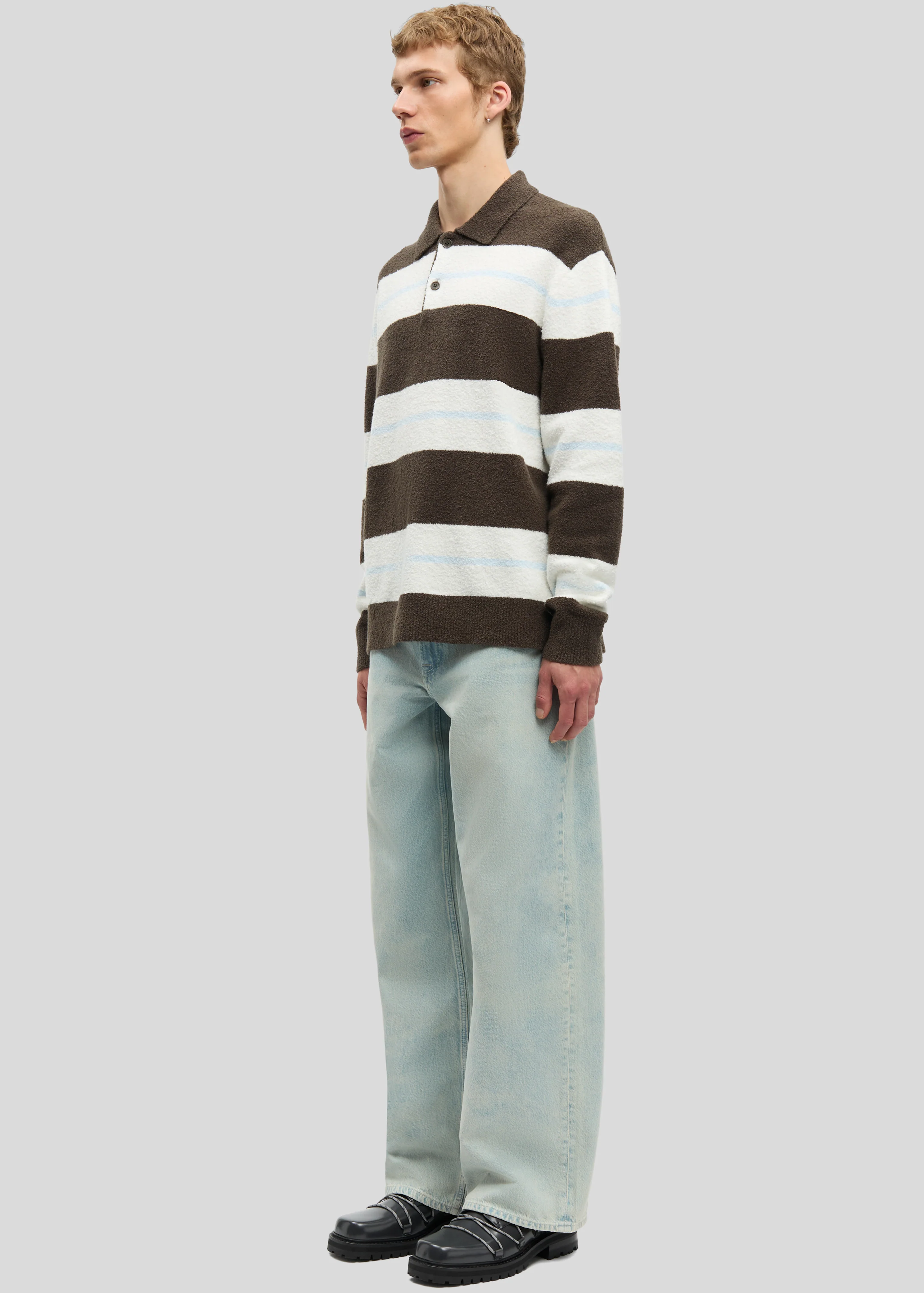 Samsøe Samsøe Sanino Polo - Black Olive St. - Image 3