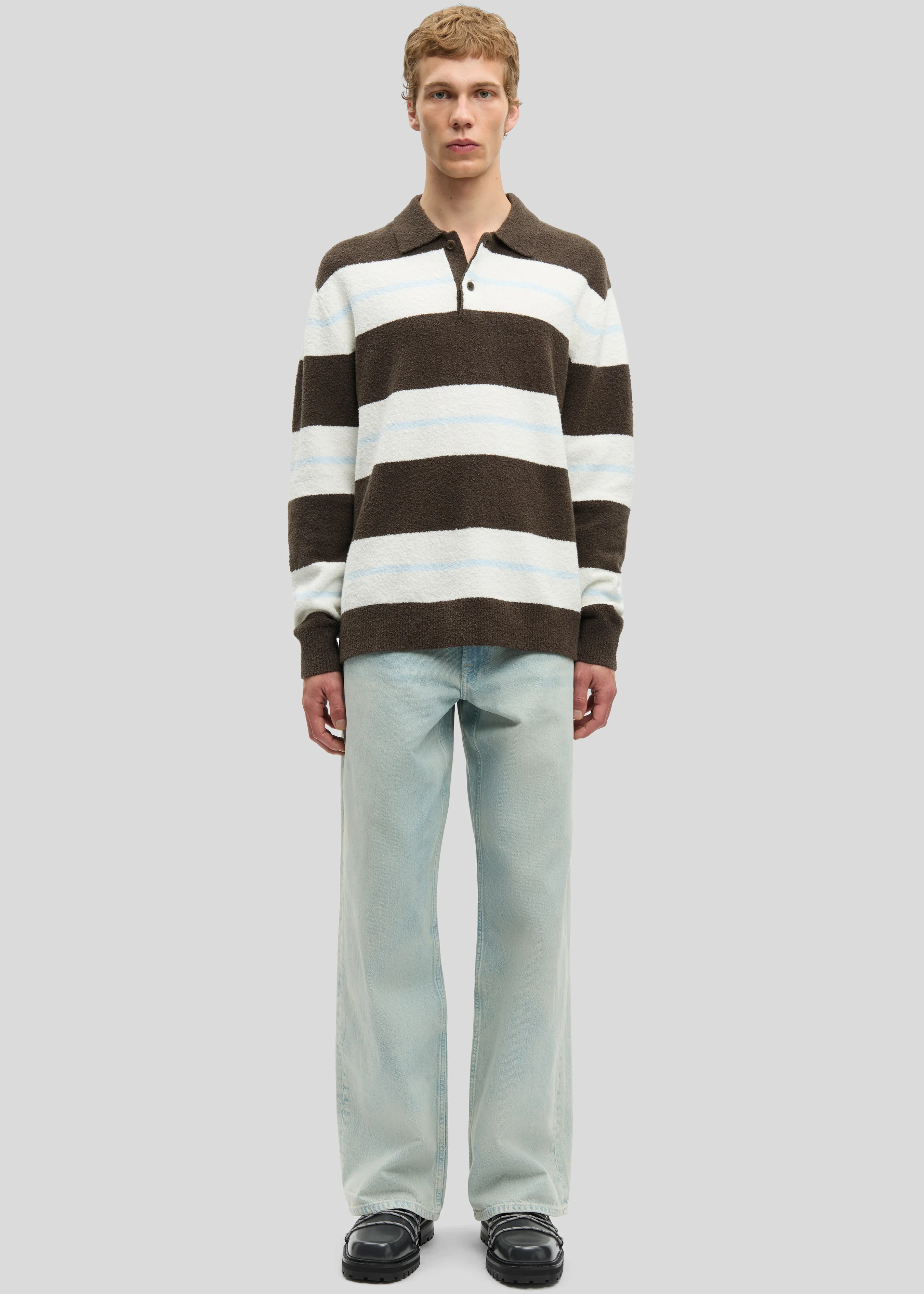Samsøe Samsøe Sanino Polo - Black Olive St. - Image 4