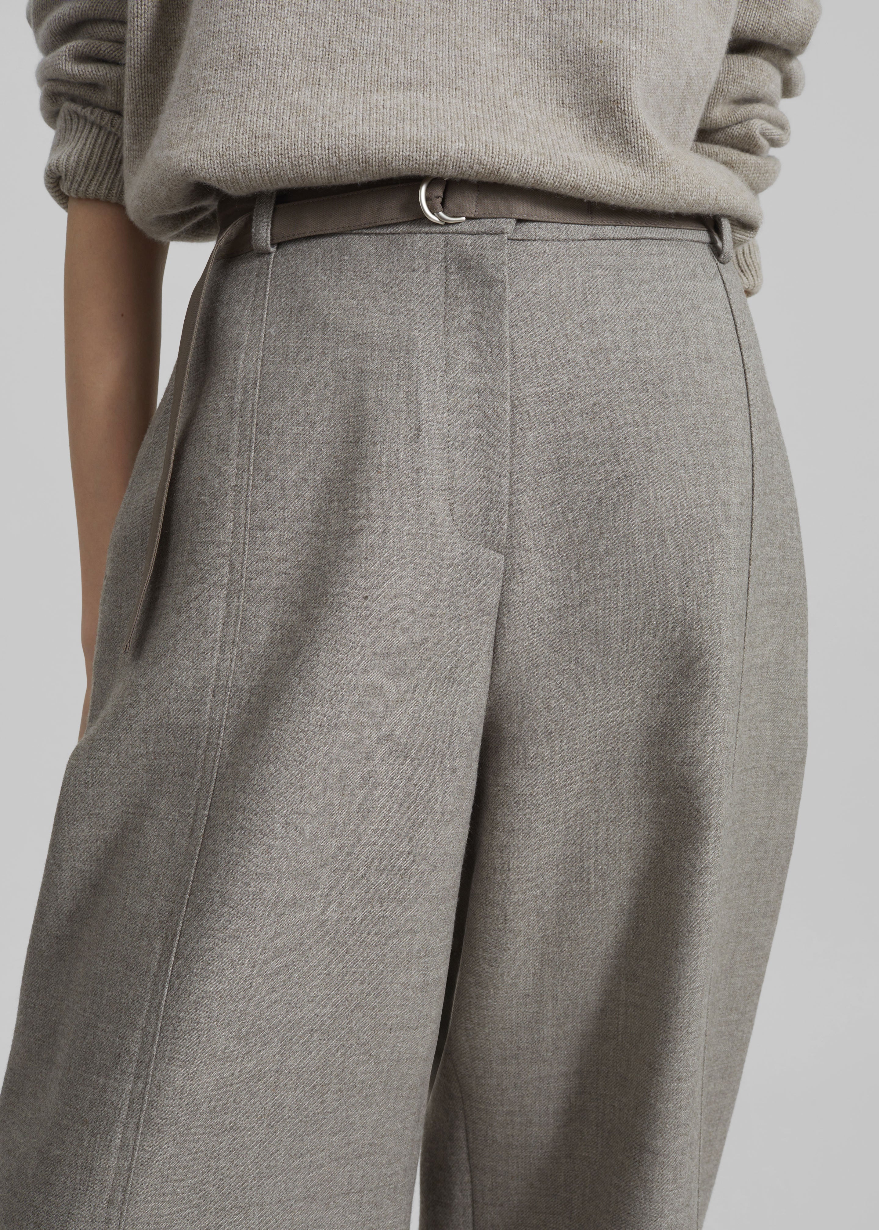 Sanve Tapered Leg Pants - Beige Melange - Image 3
