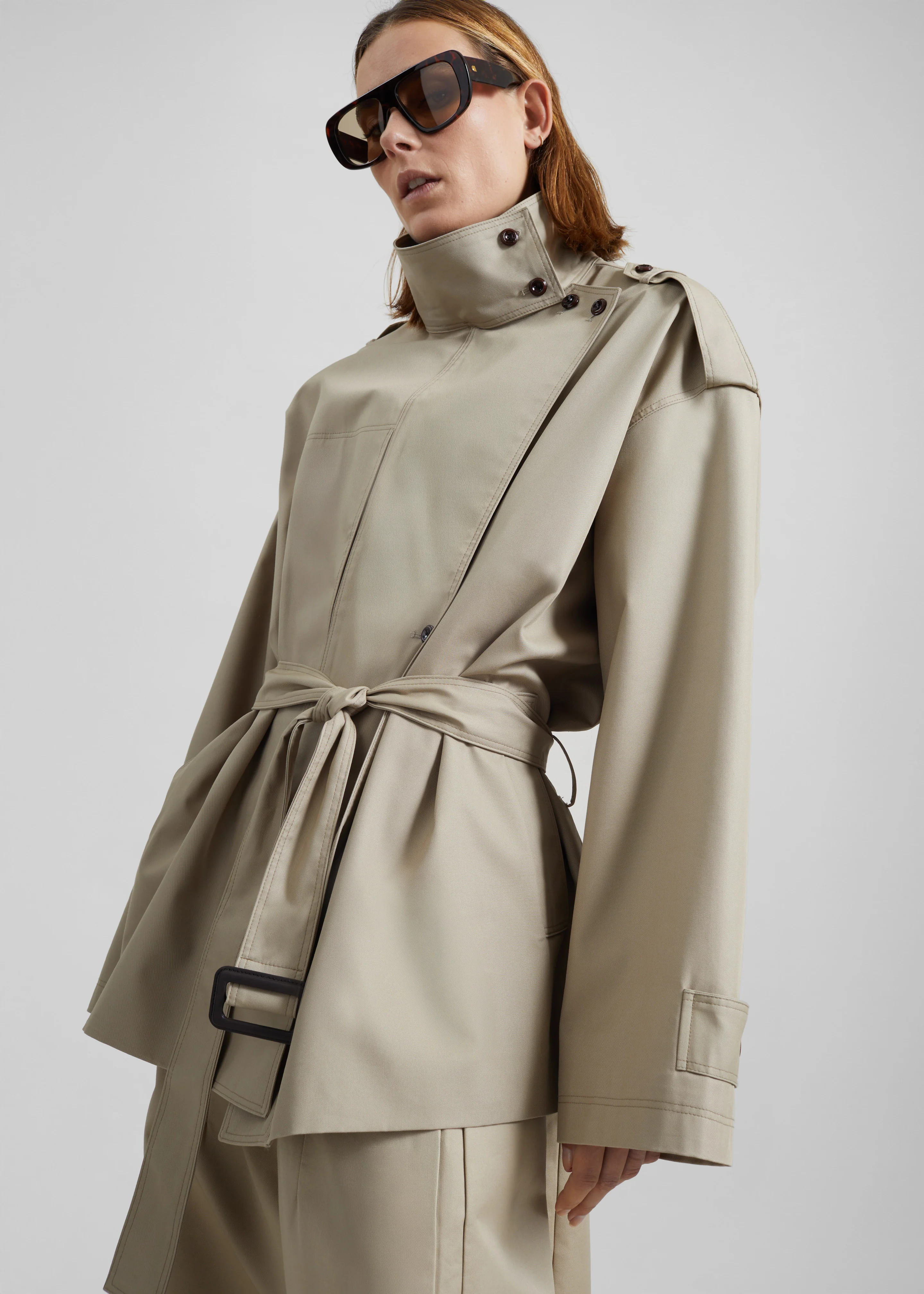 Schagen Short Trench - Beige - Image 5