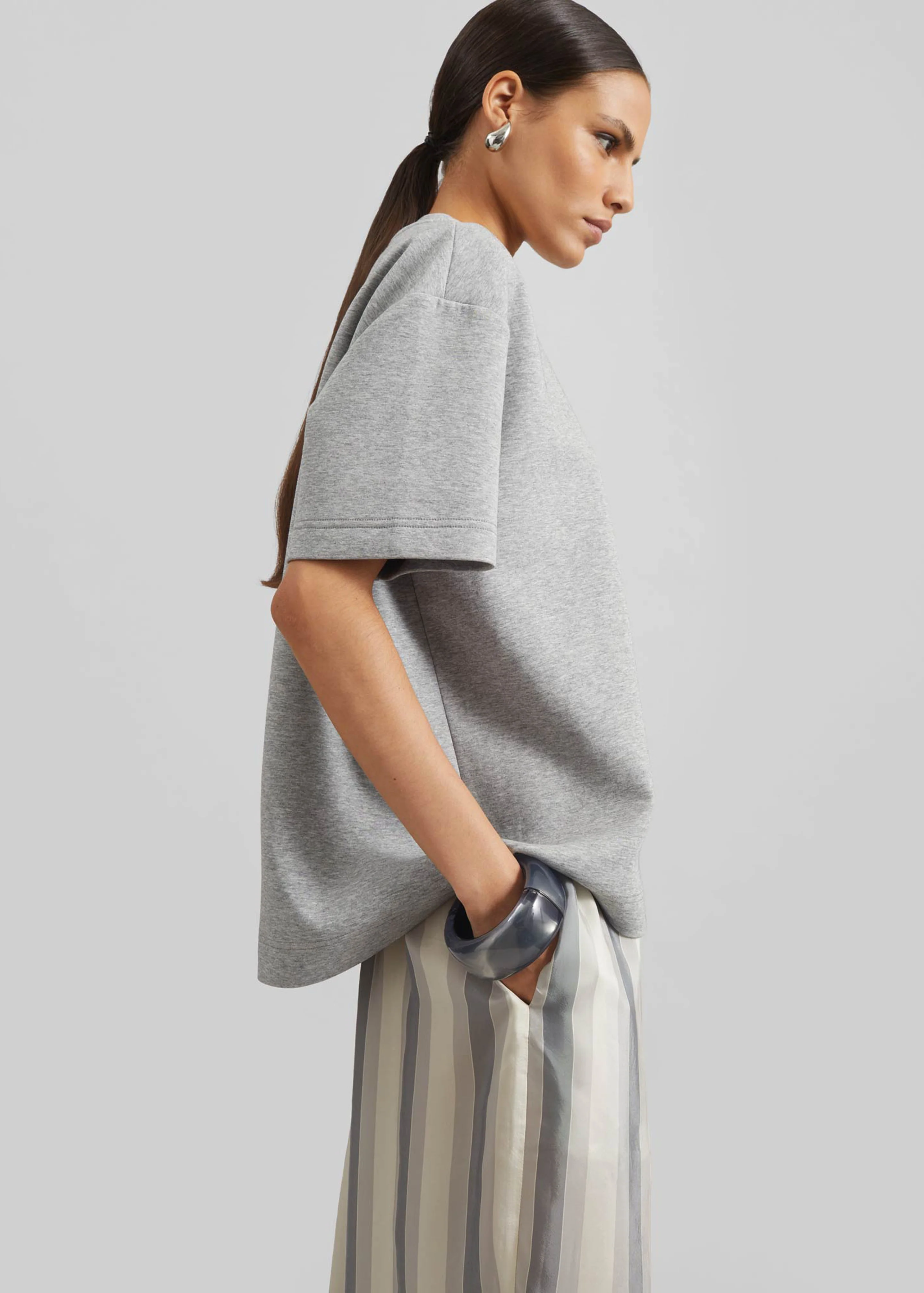 Scoob Boxy T-Shirt - Grey Melange