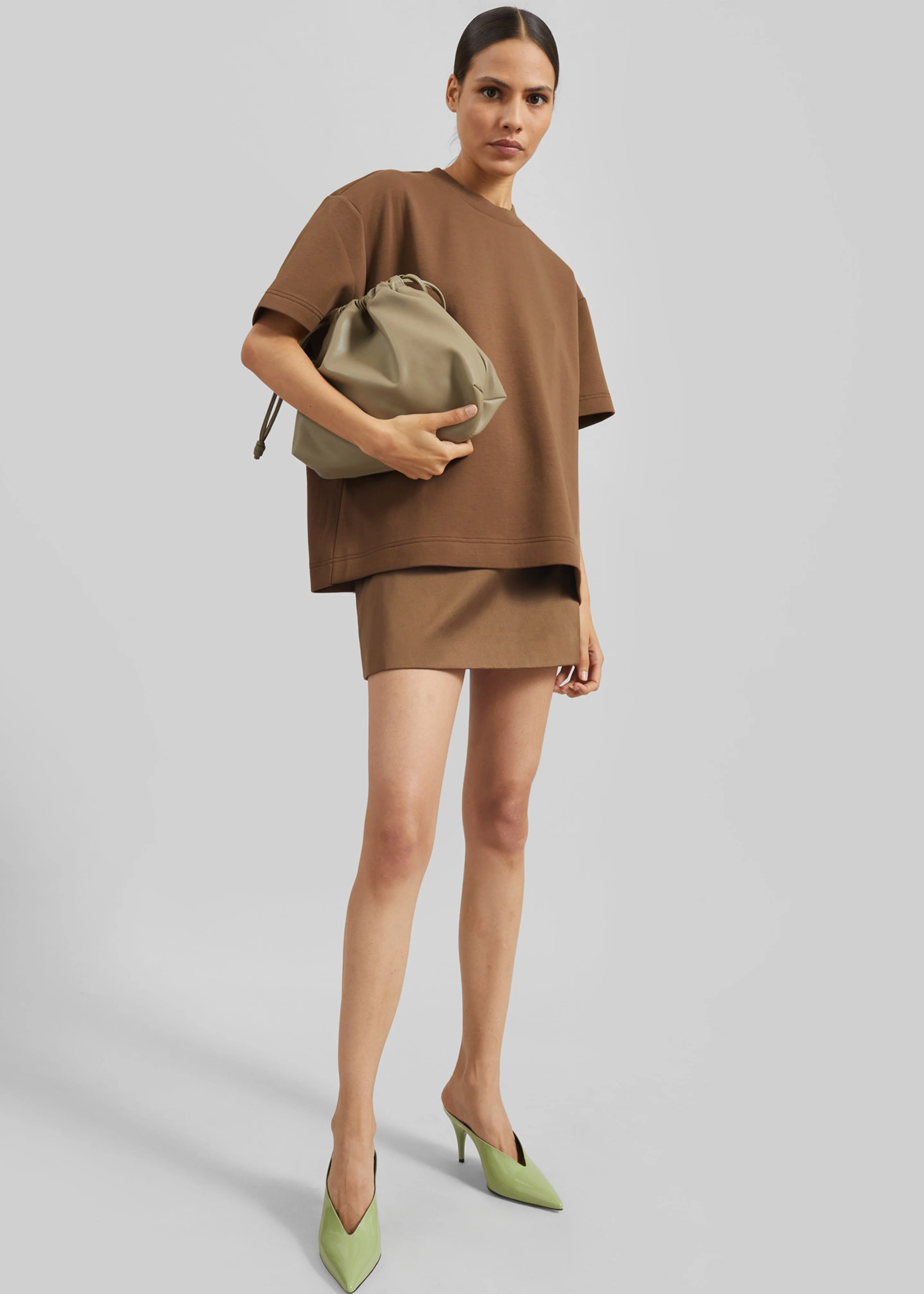 Scoob Boxy T-Shirt - Light Brown - Image 2
