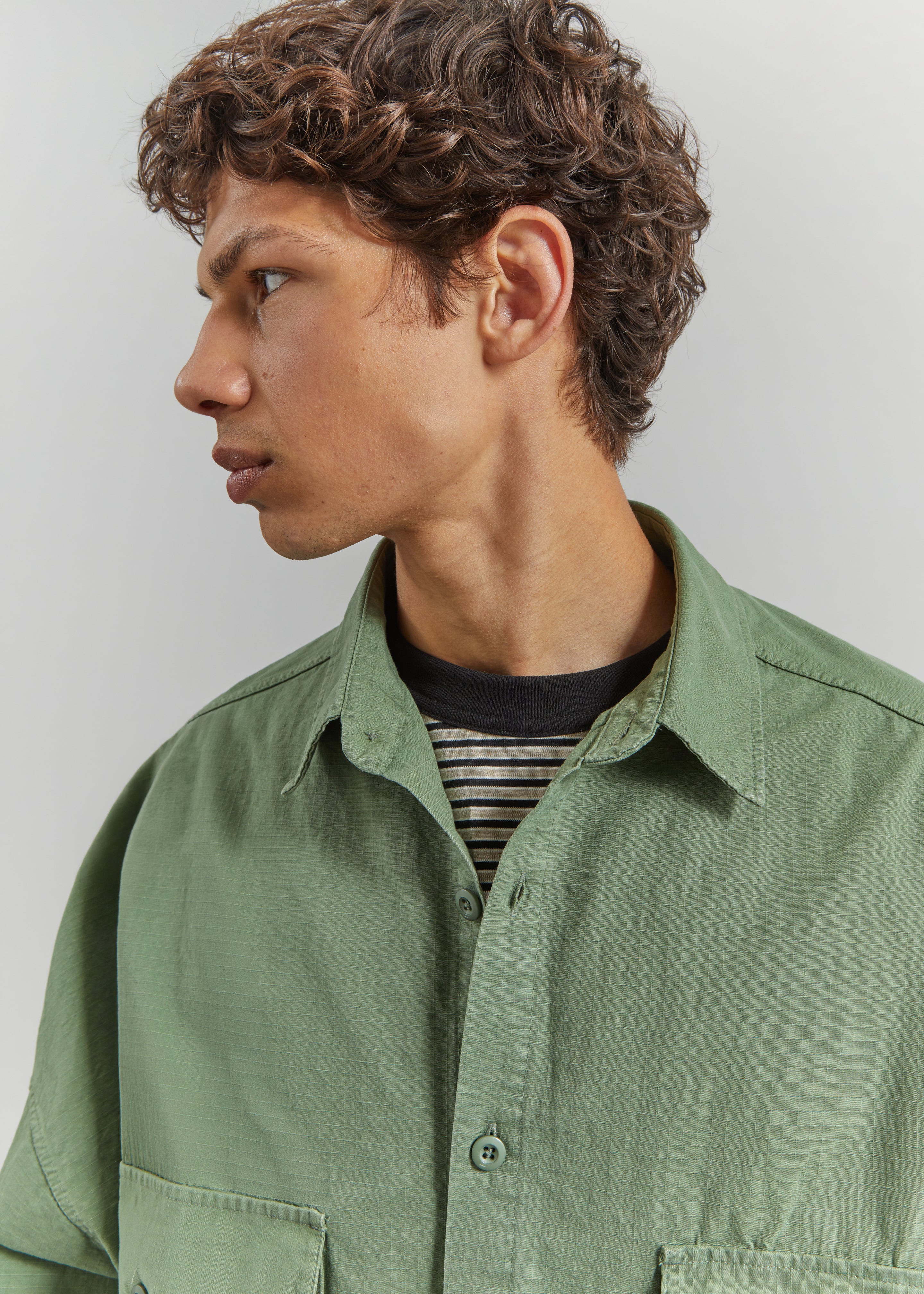Seb Cargo Shirt - Army Green - Image 13