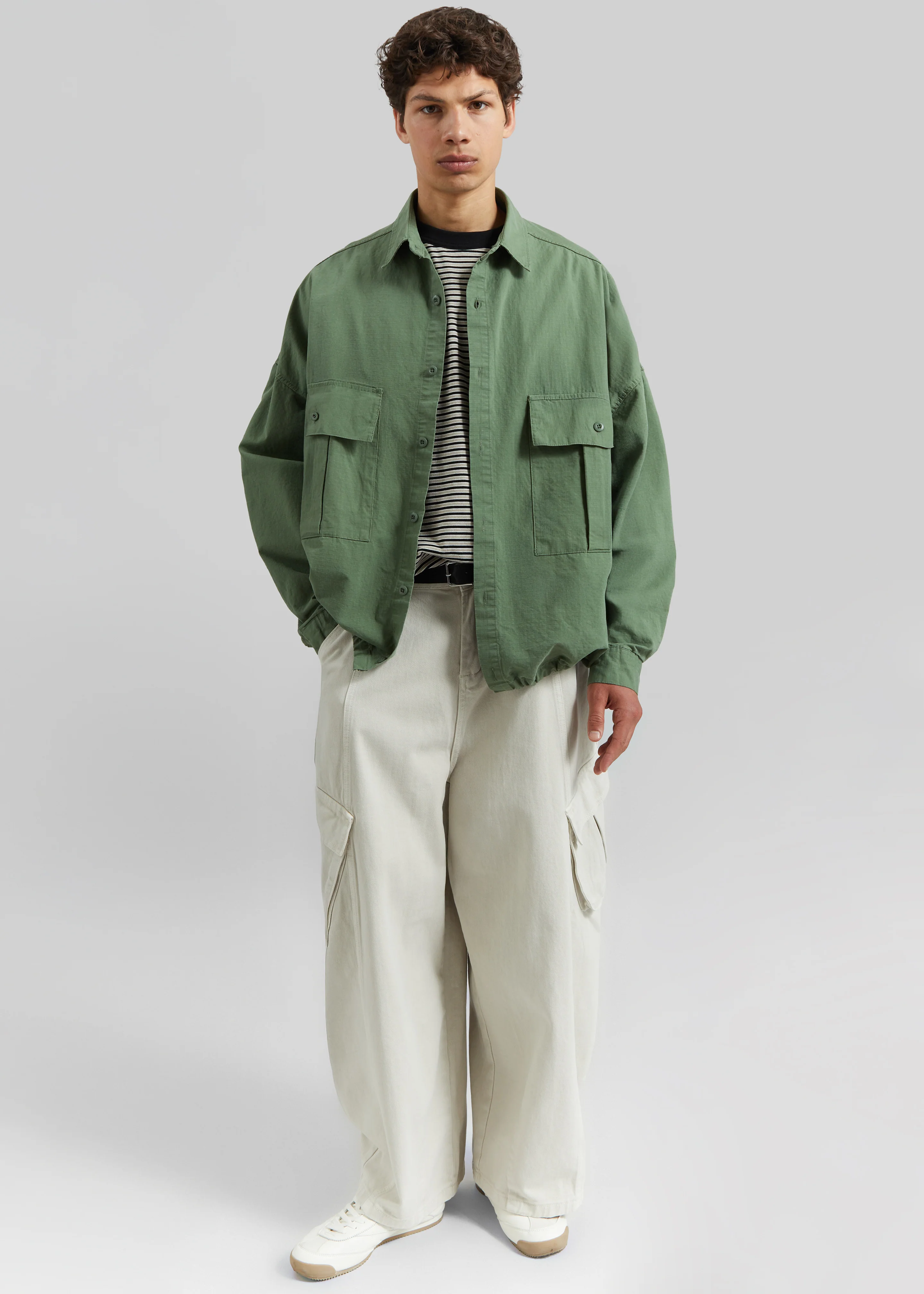 Seb Cargo Shirt - Army Green - Image 9
