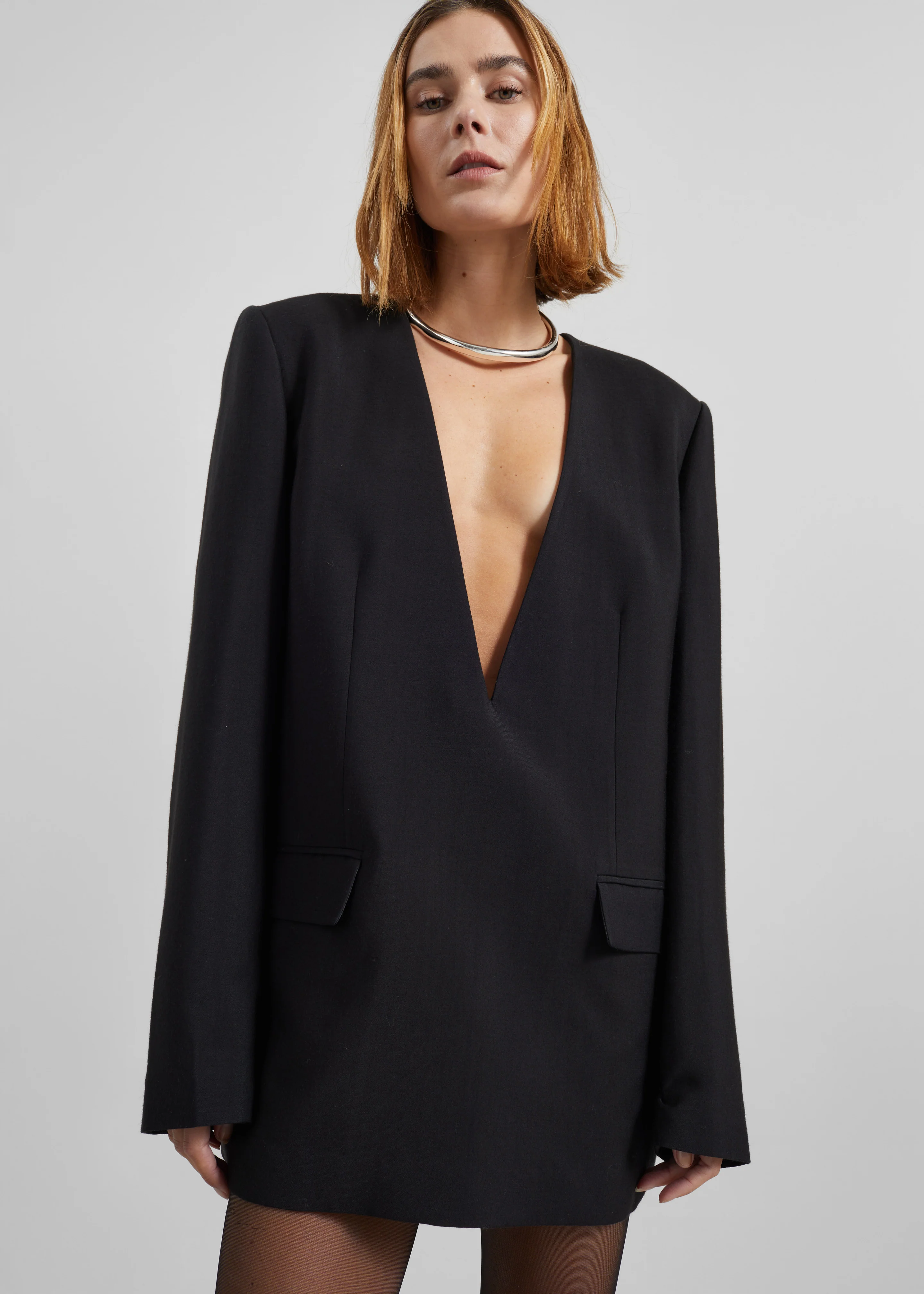 Serra Blazer Dress - Black - Image 5