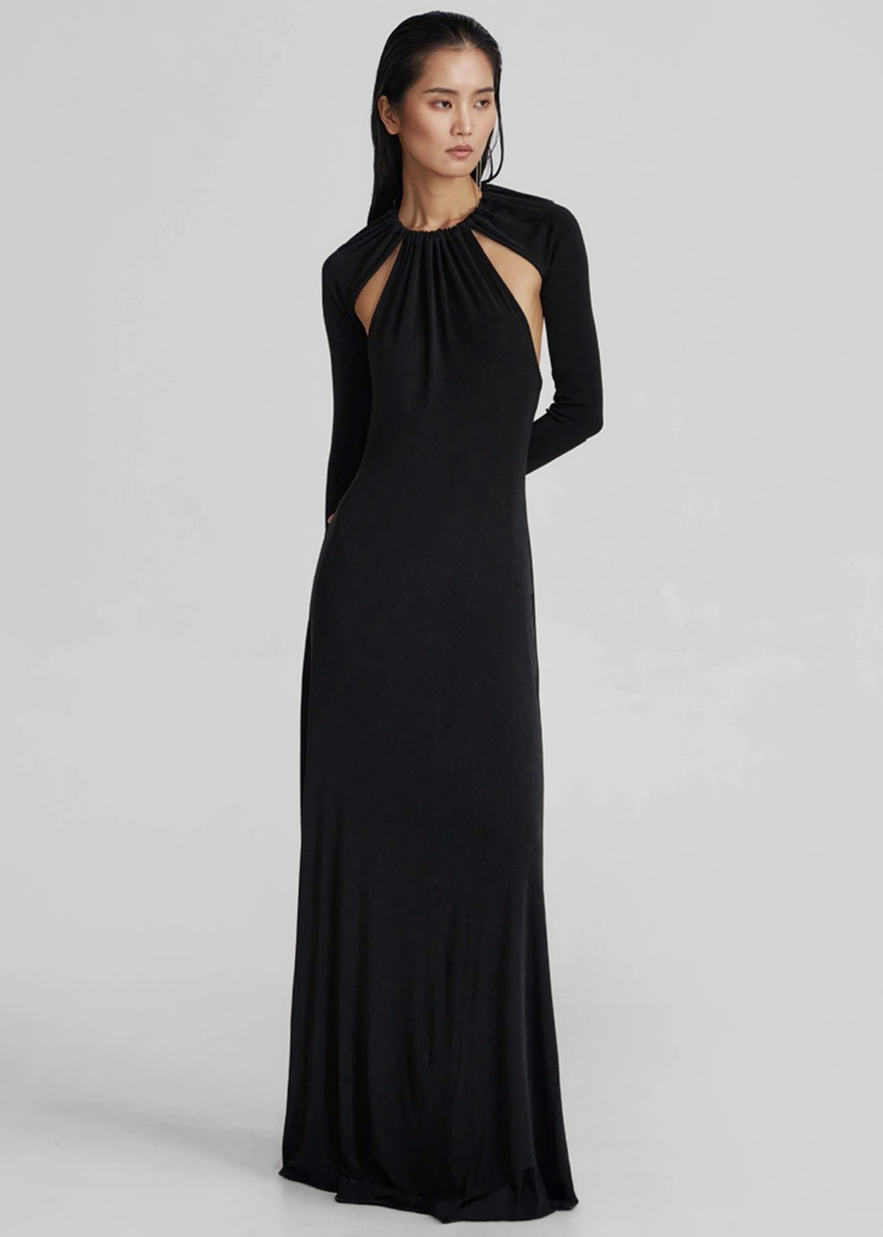 Seskin Evening Maxi Dress - Black - Image 6