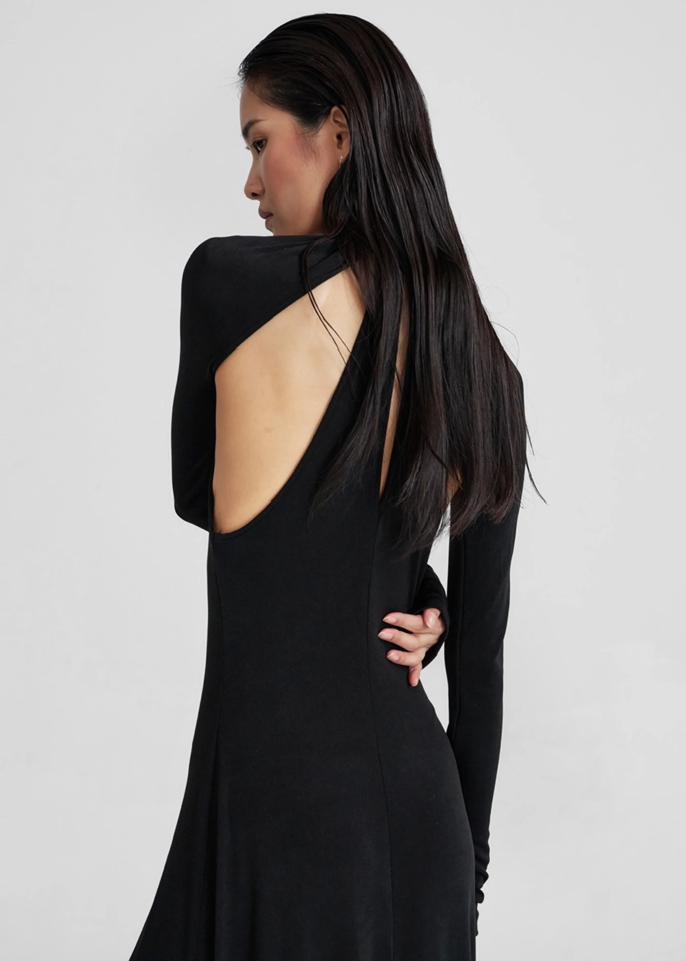 Seskin Evening Maxi Dress - Black - Image 7