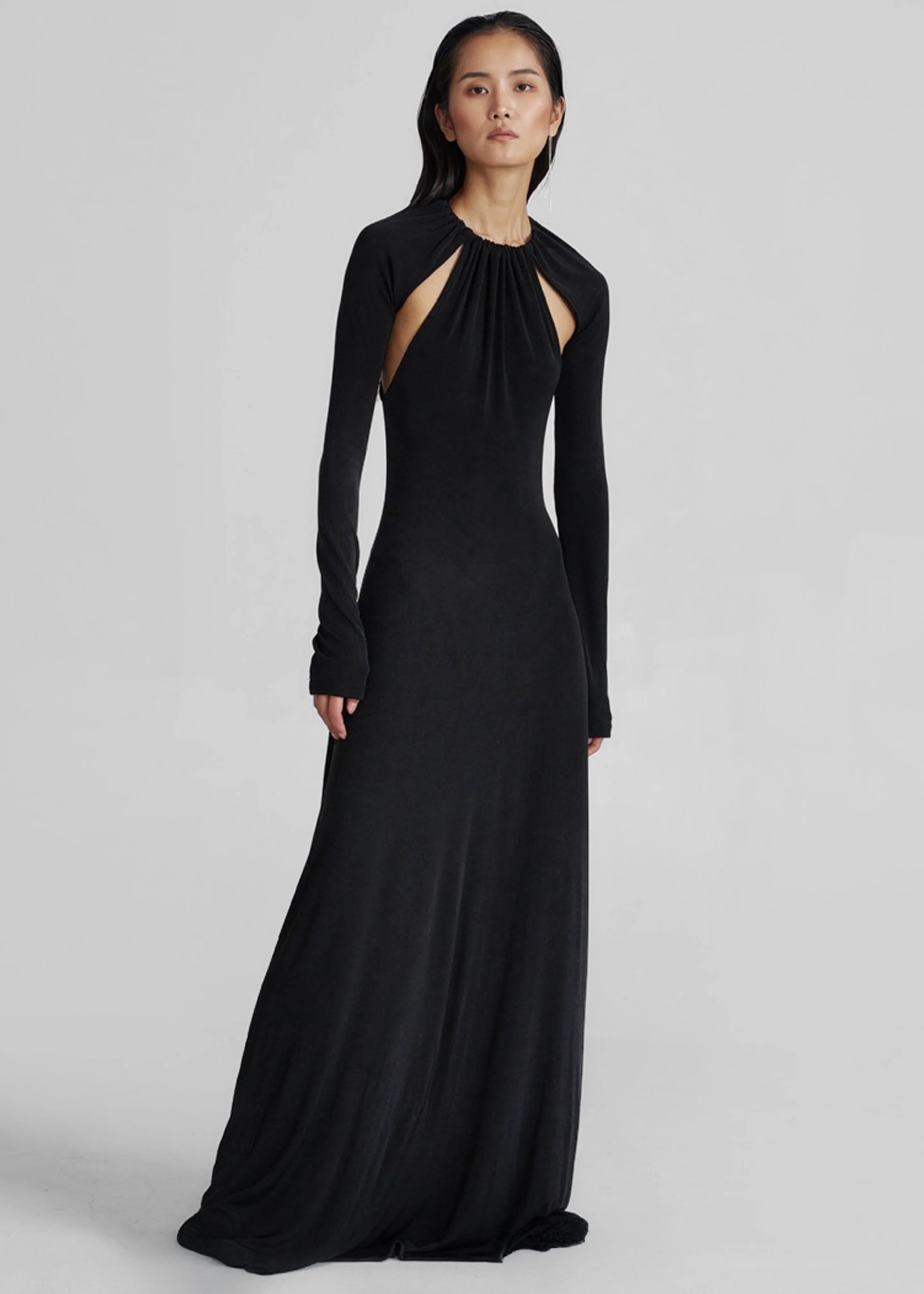 Seskin Evening Maxi Dress - Black - Image 8