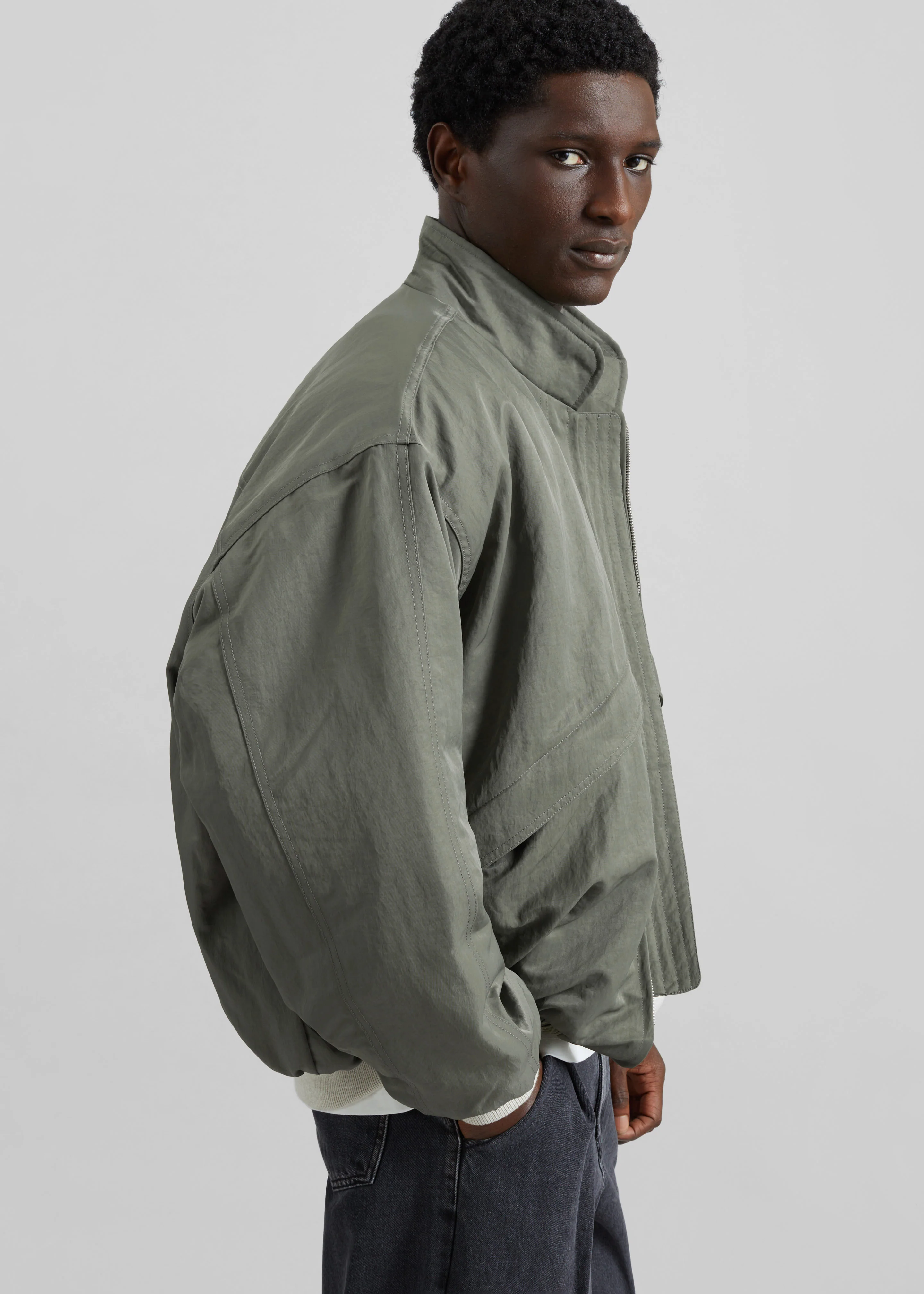 Seth Oversized Jacket - Khaki - Image 11