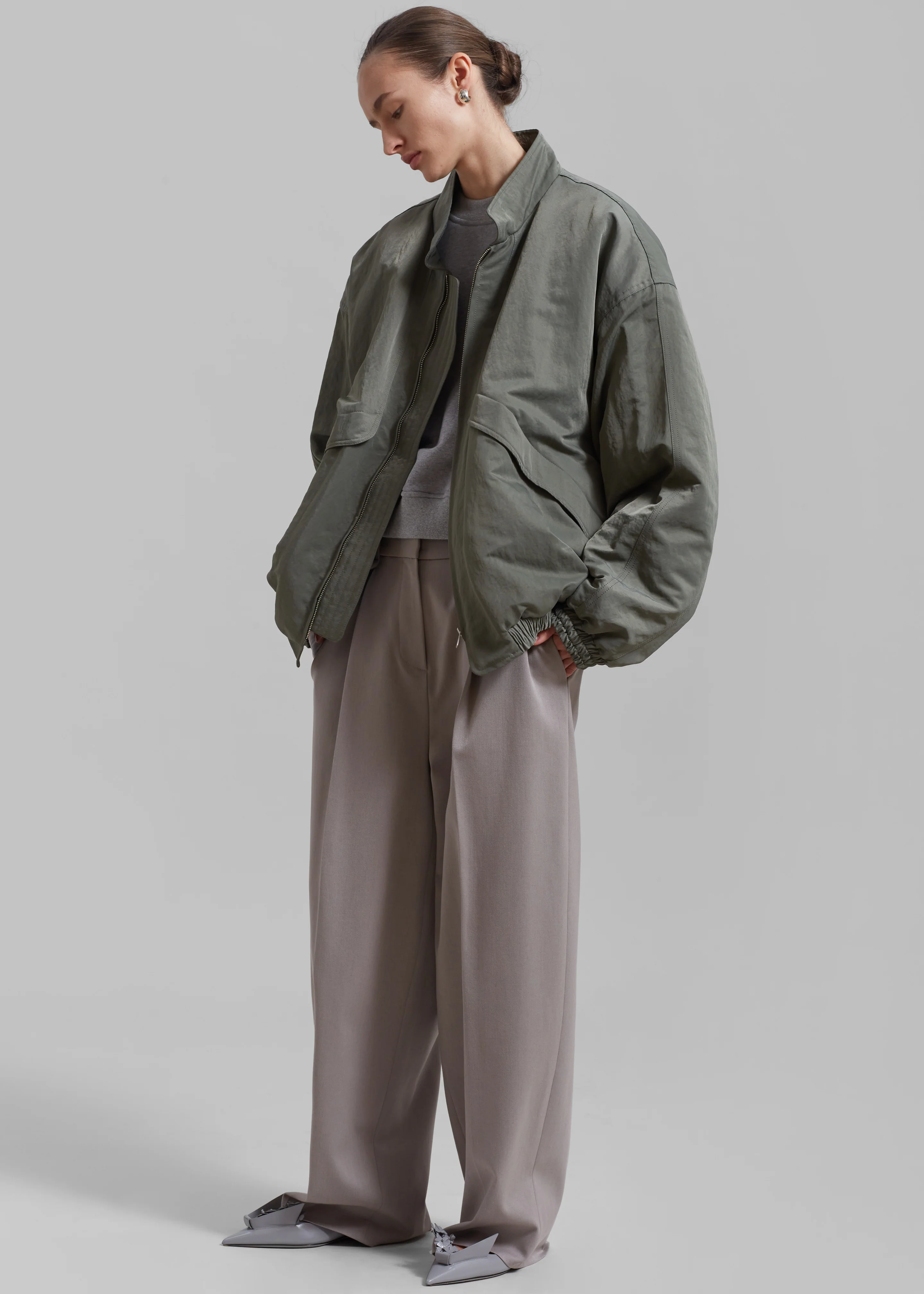 Seth Oversized Jacket - Khaki - Image 3