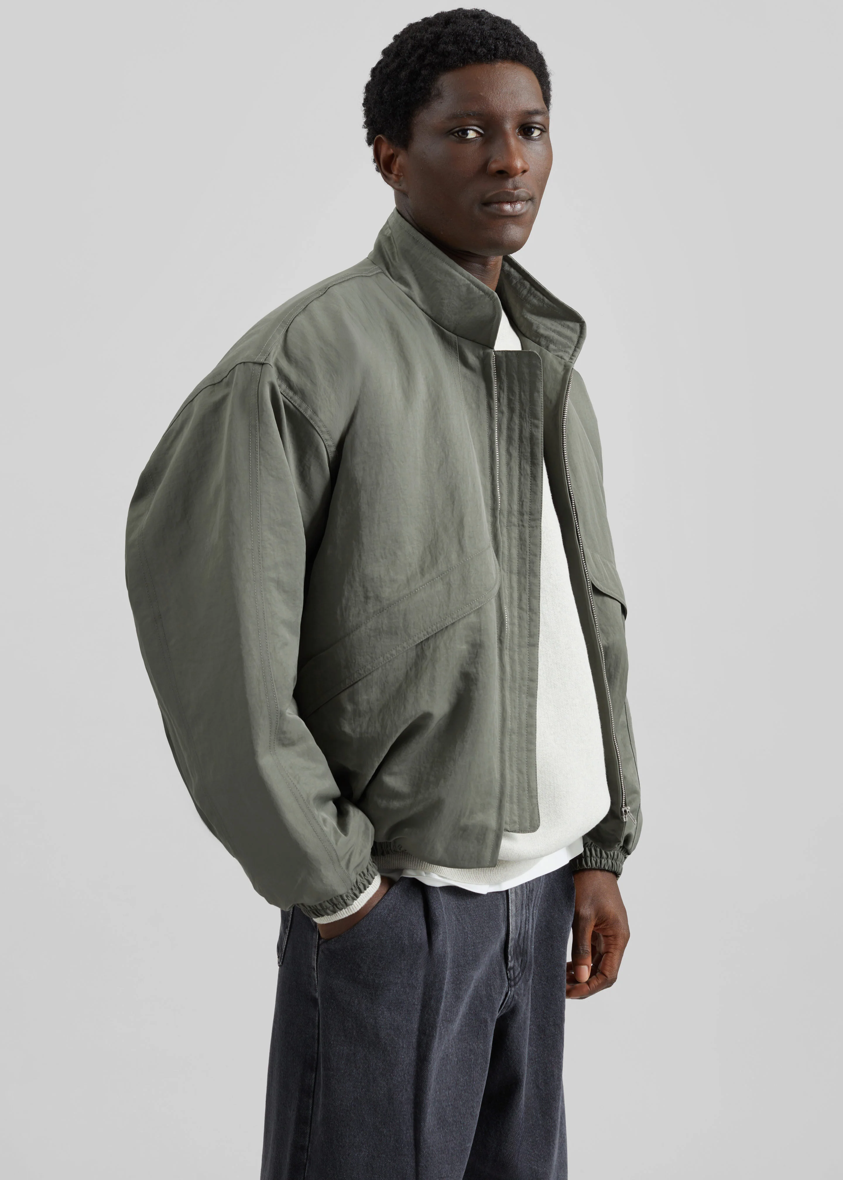 Seth Oversized Jacket - Khaki - Image 6
