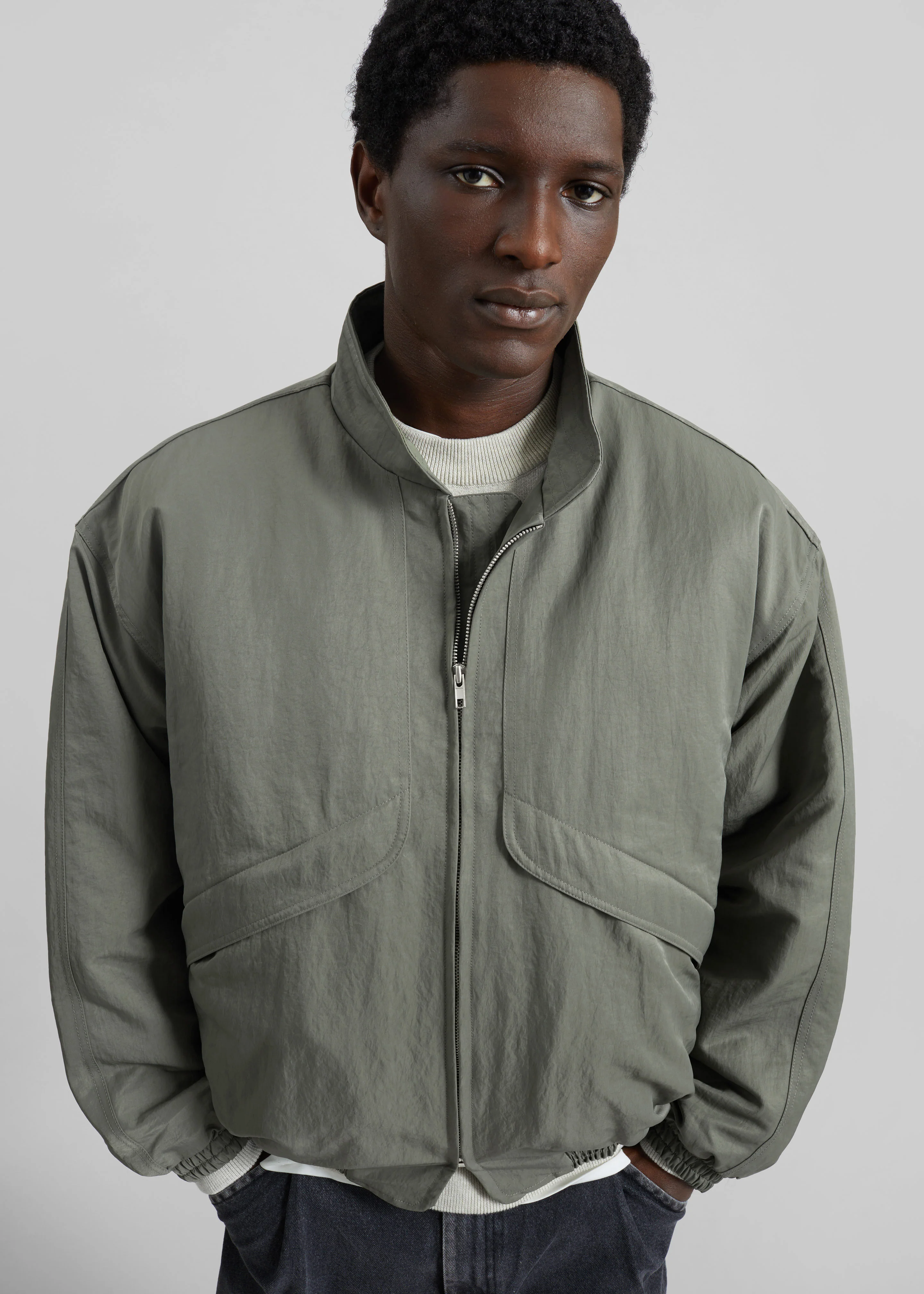 Seth Oversized Jacket - Khaki - Image 8