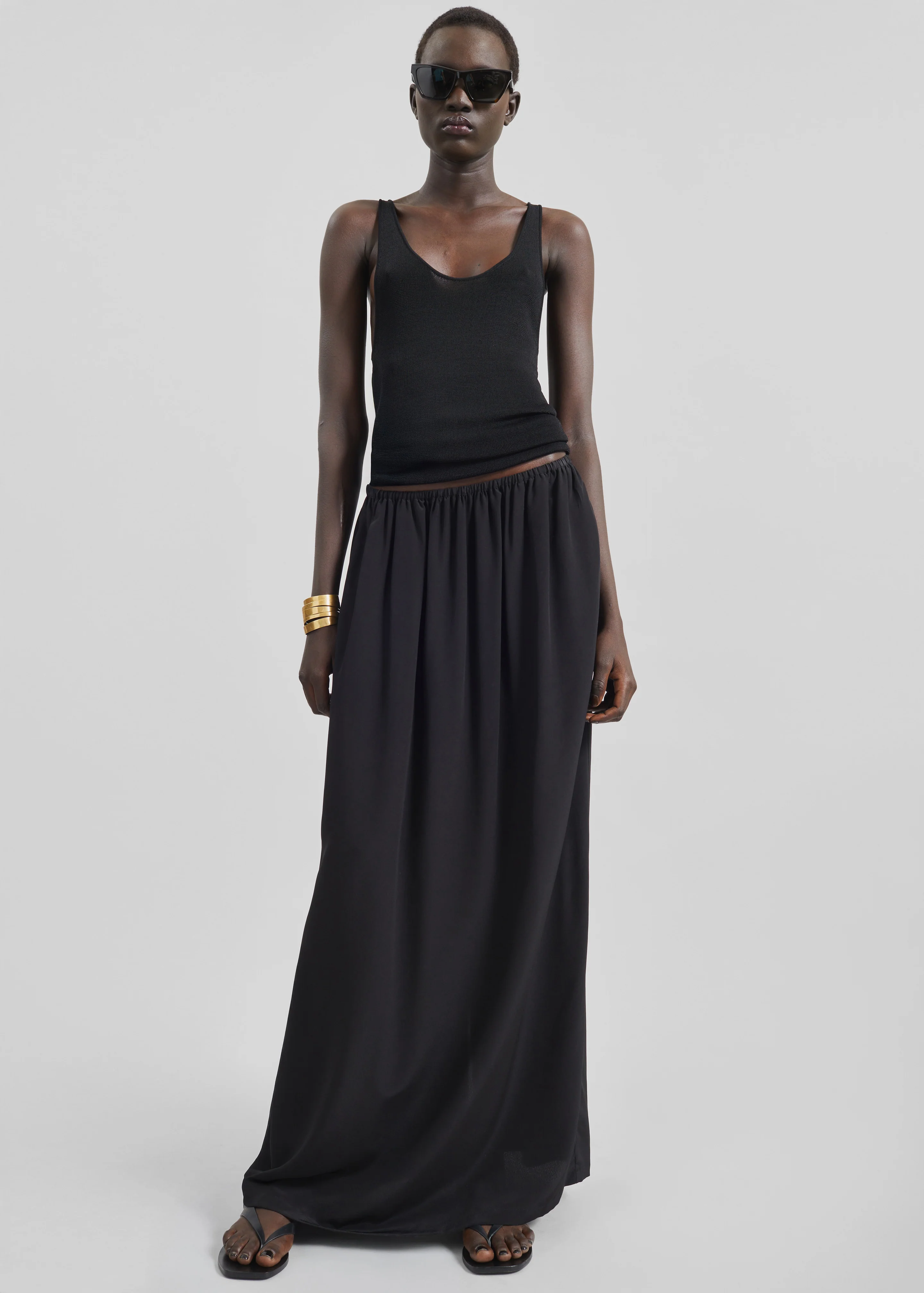 Sibena Silk Maxi Skirt - Black - Image 5