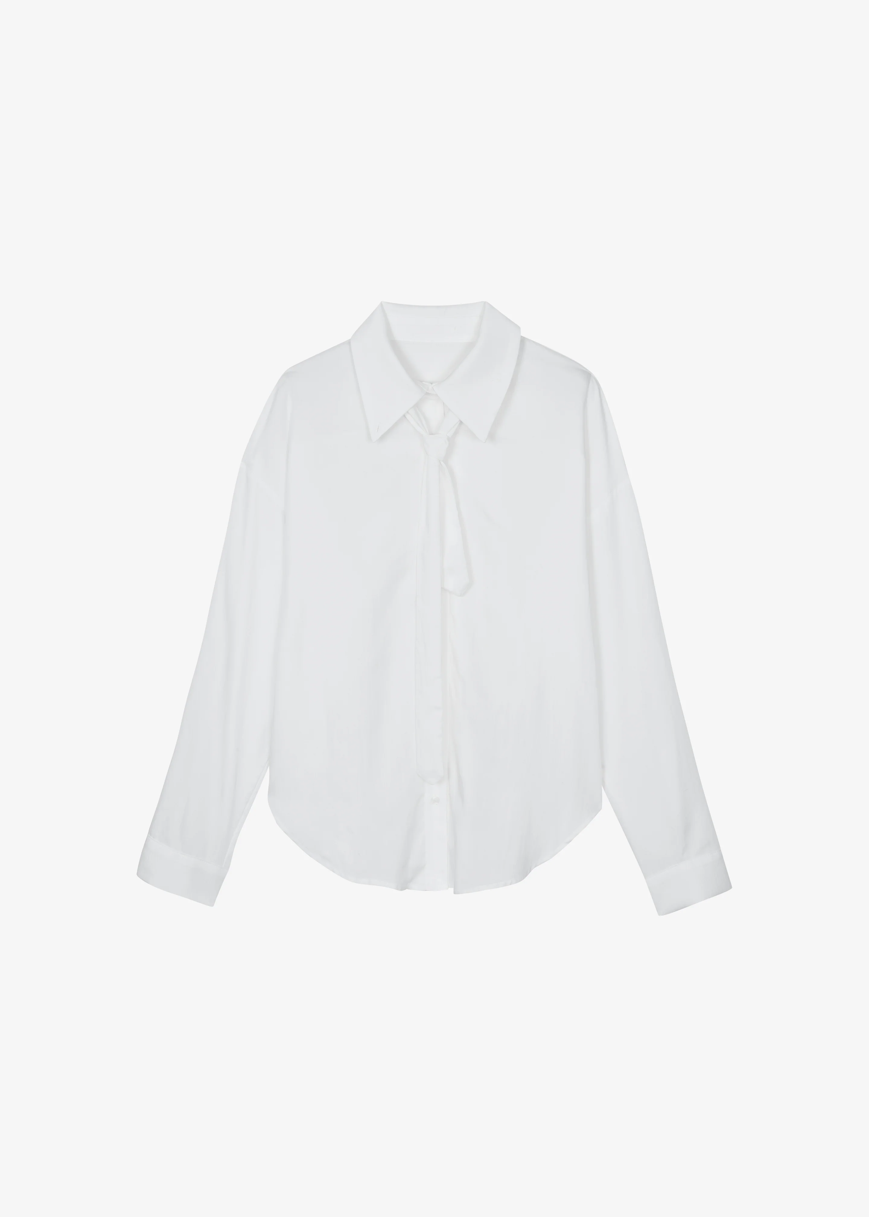 Silvan Neck Tie Shirt - White - Image 9