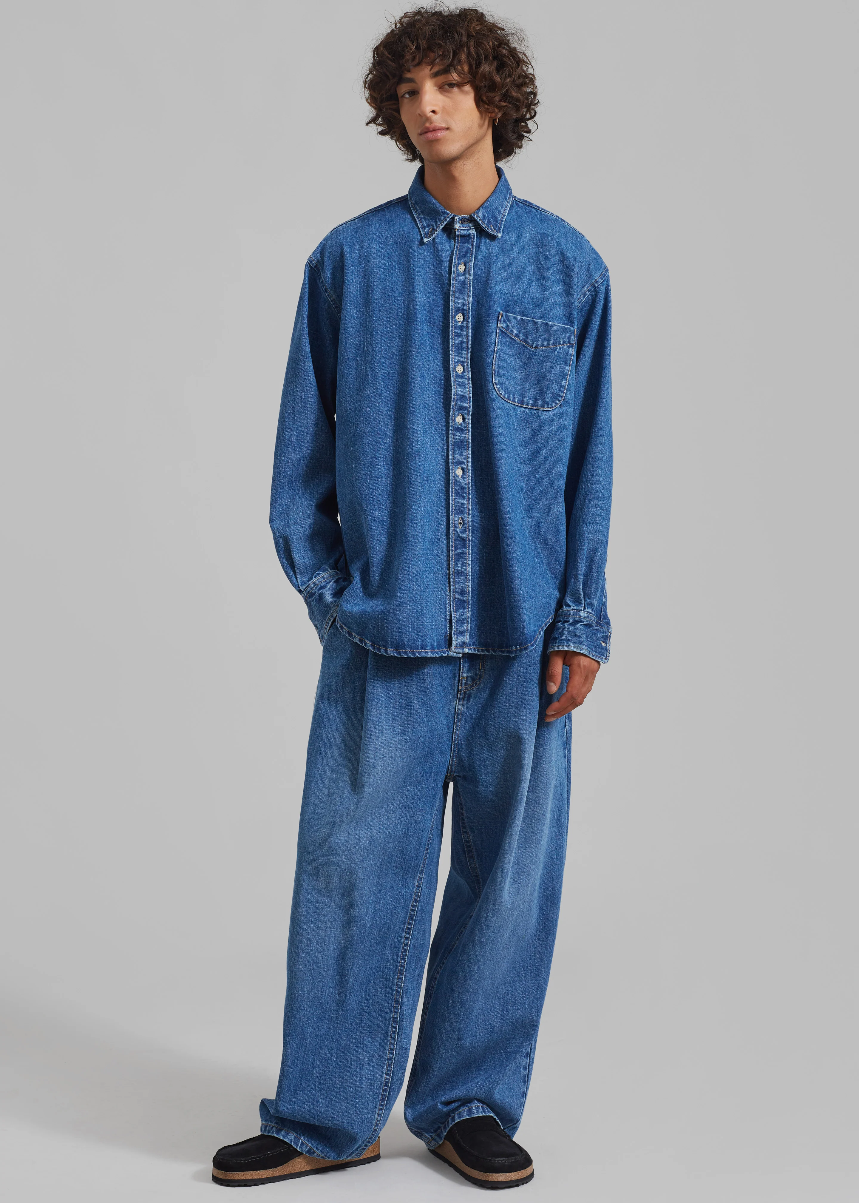 Sinclair Denim Shirt - Medium Wash - Image 3