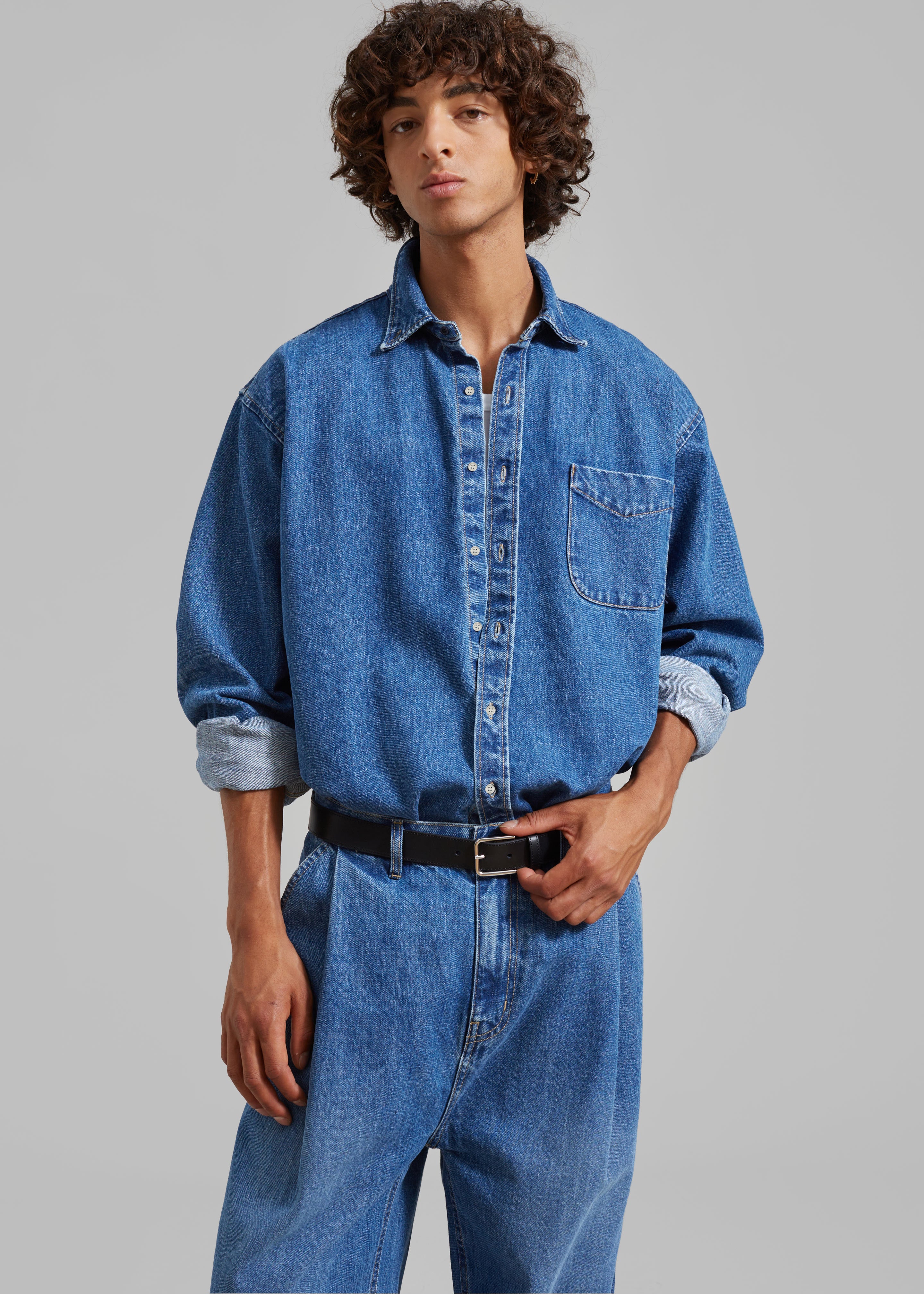 Sinclair Denim Shirt - Medium Wash - Image 5