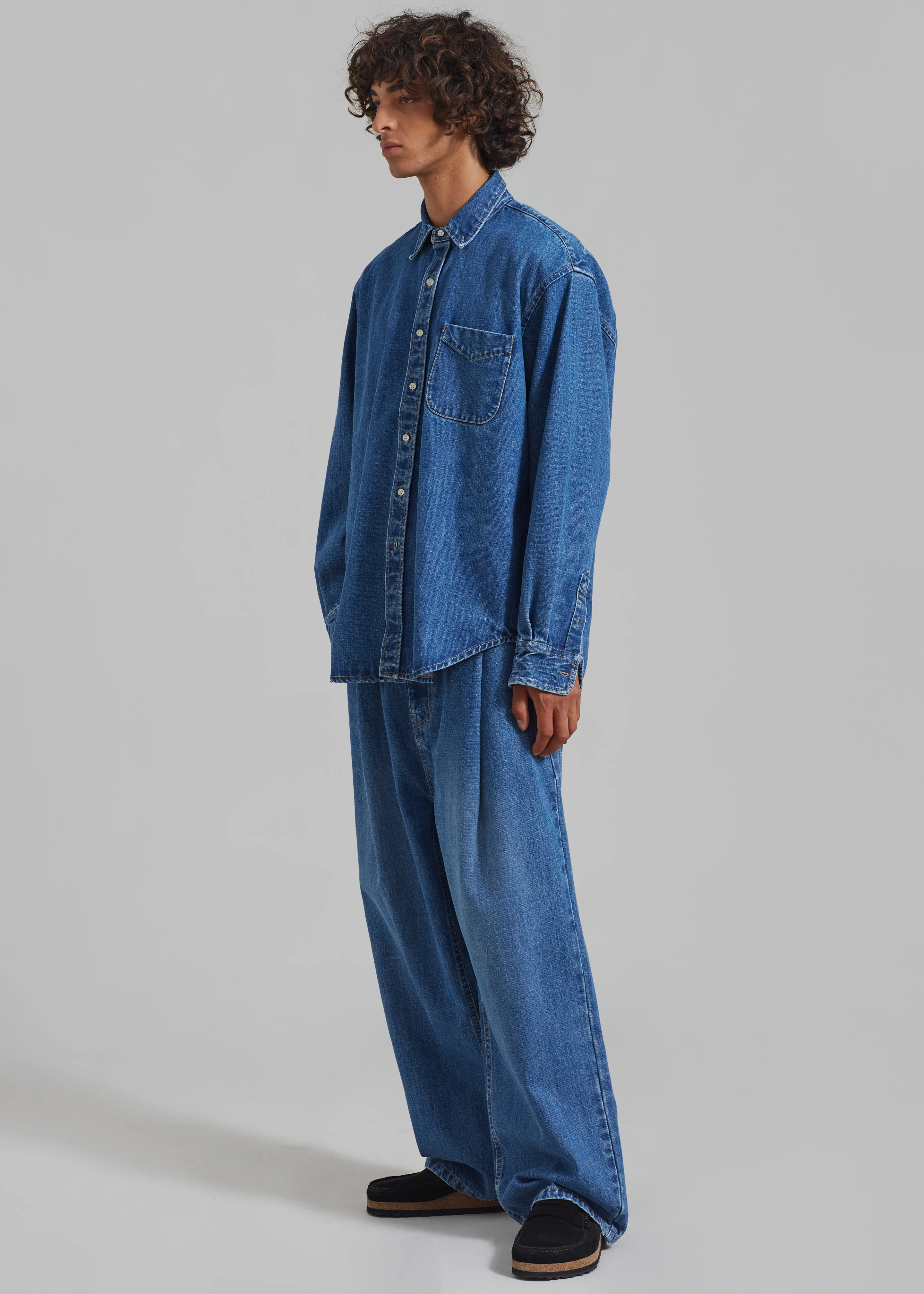 Sinclair Denim Shirt - Medium Wash - Image 7