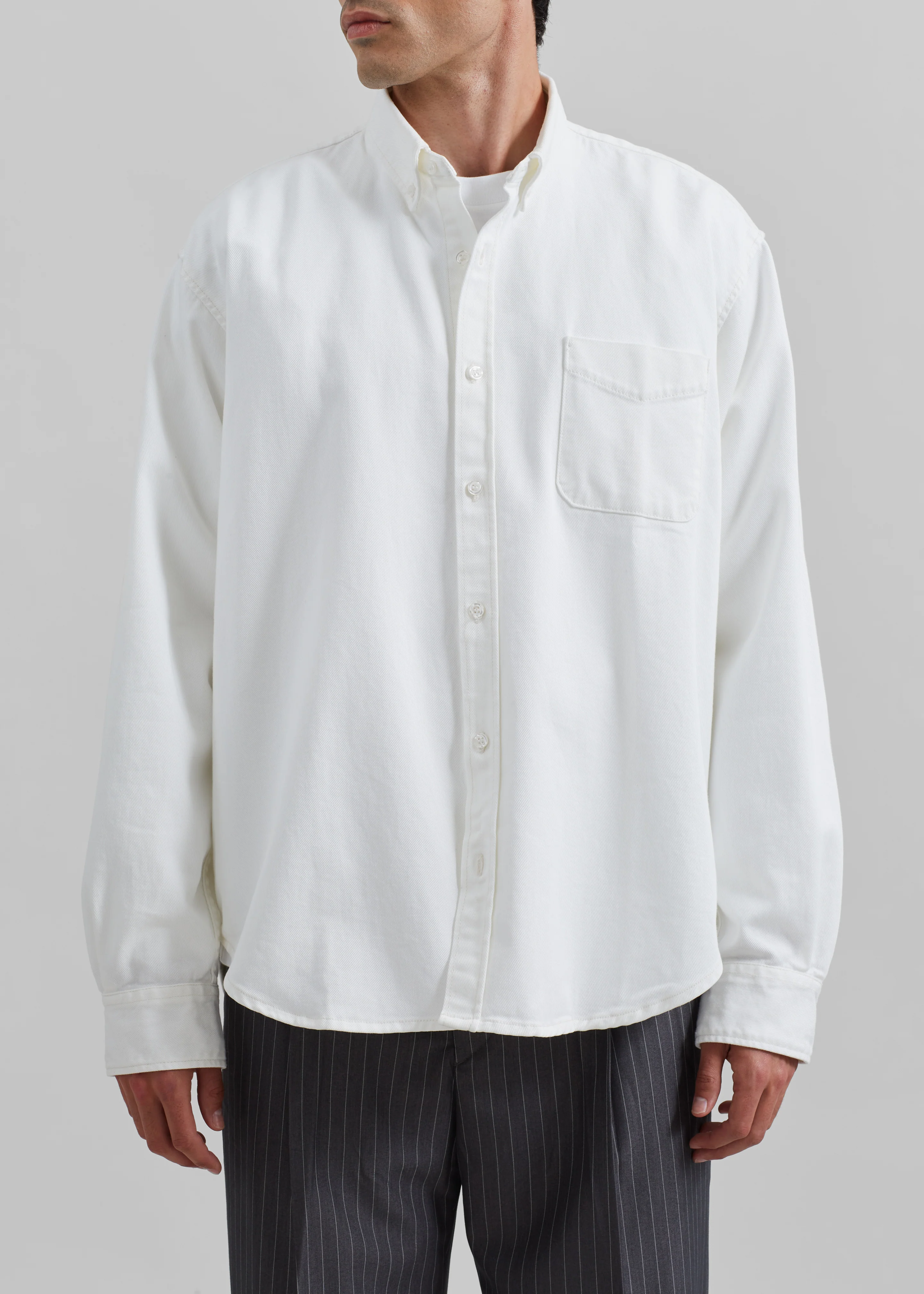 Sinclair Denim Shirt - Off White - Image 3
