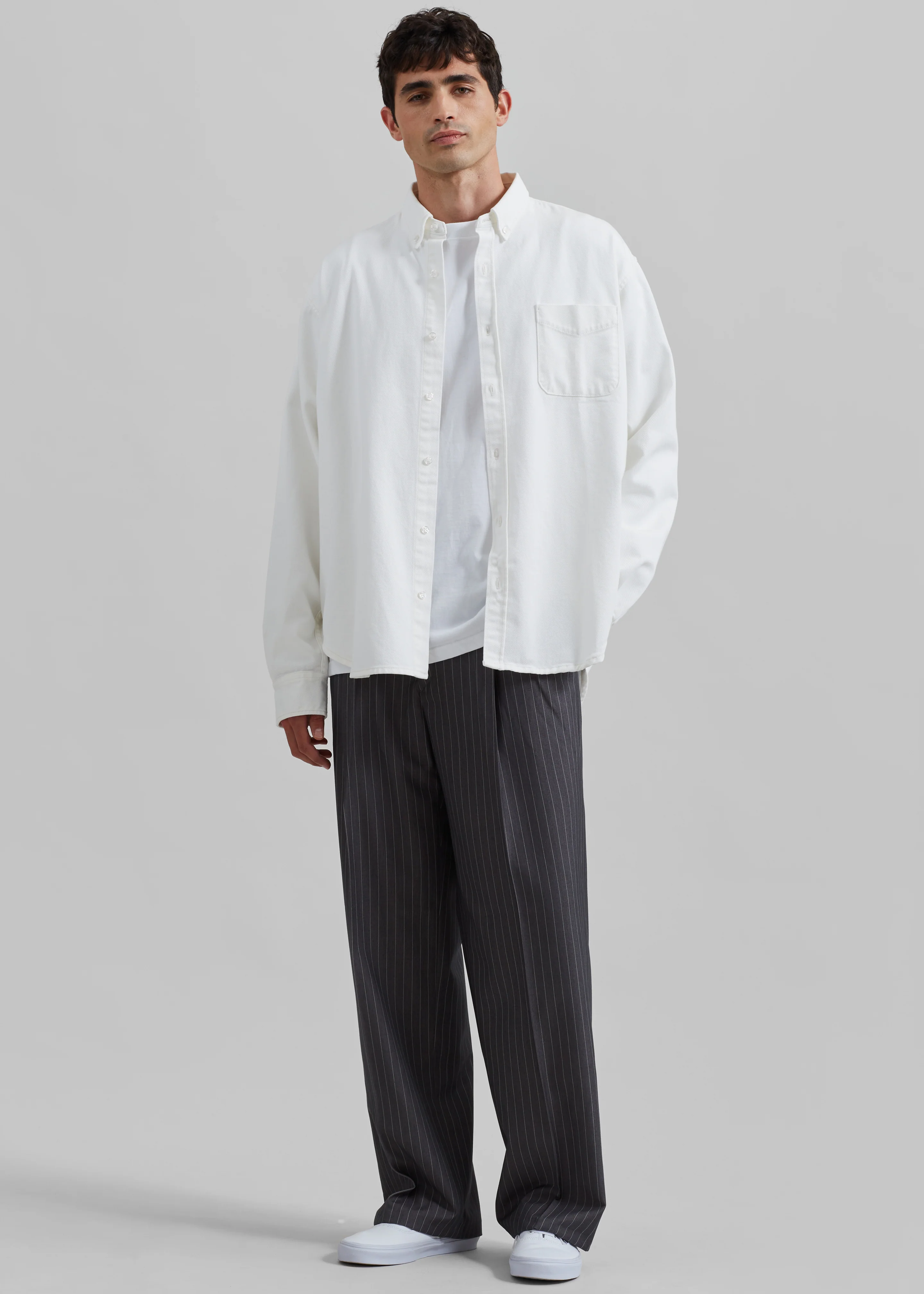 Sinclair Denim Shirt - Off White - Image 5