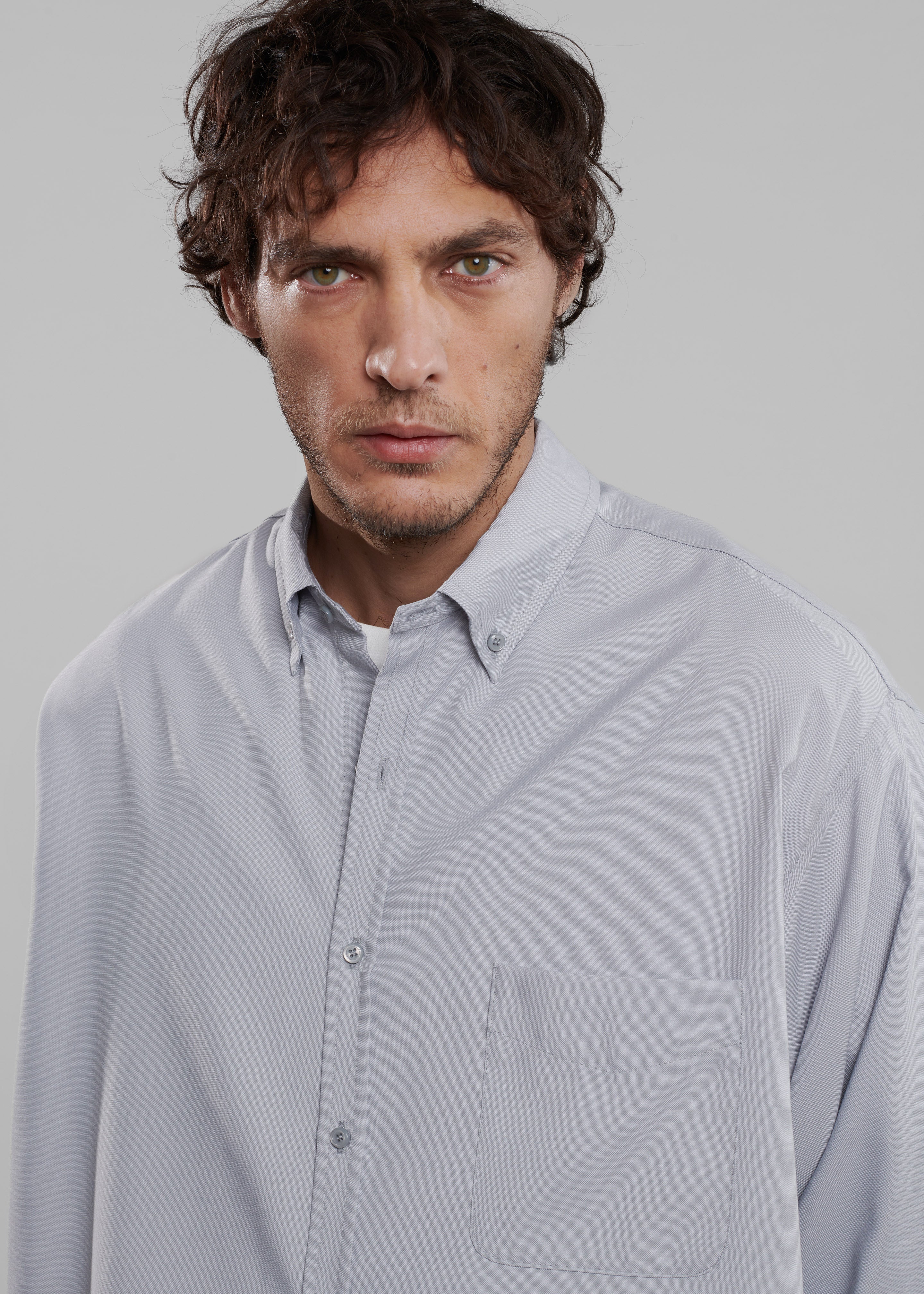 Sinclair Oxford Shirt - Grey - Image 3