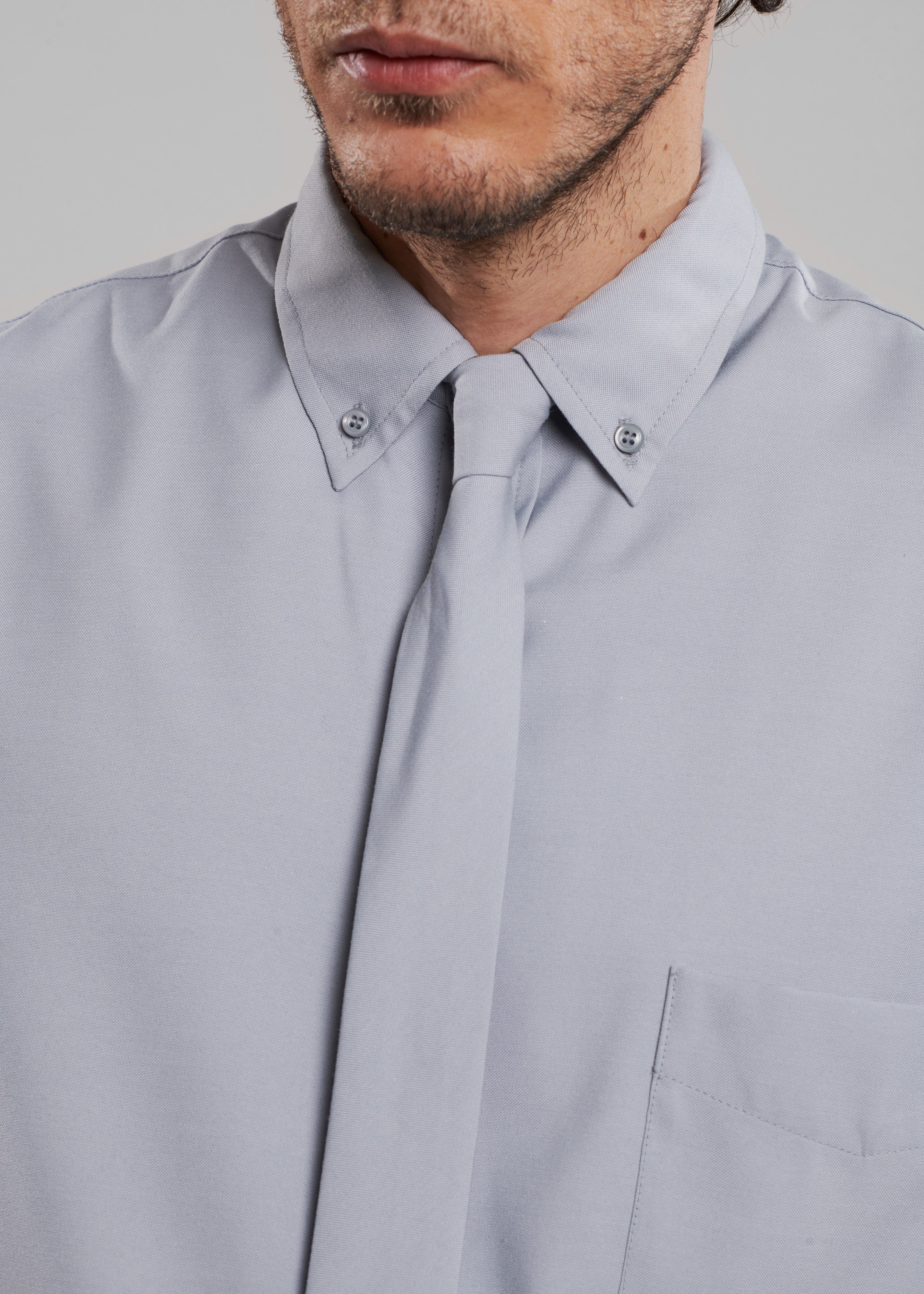 Sinclair Oxford Shirt - Grey - Image 7