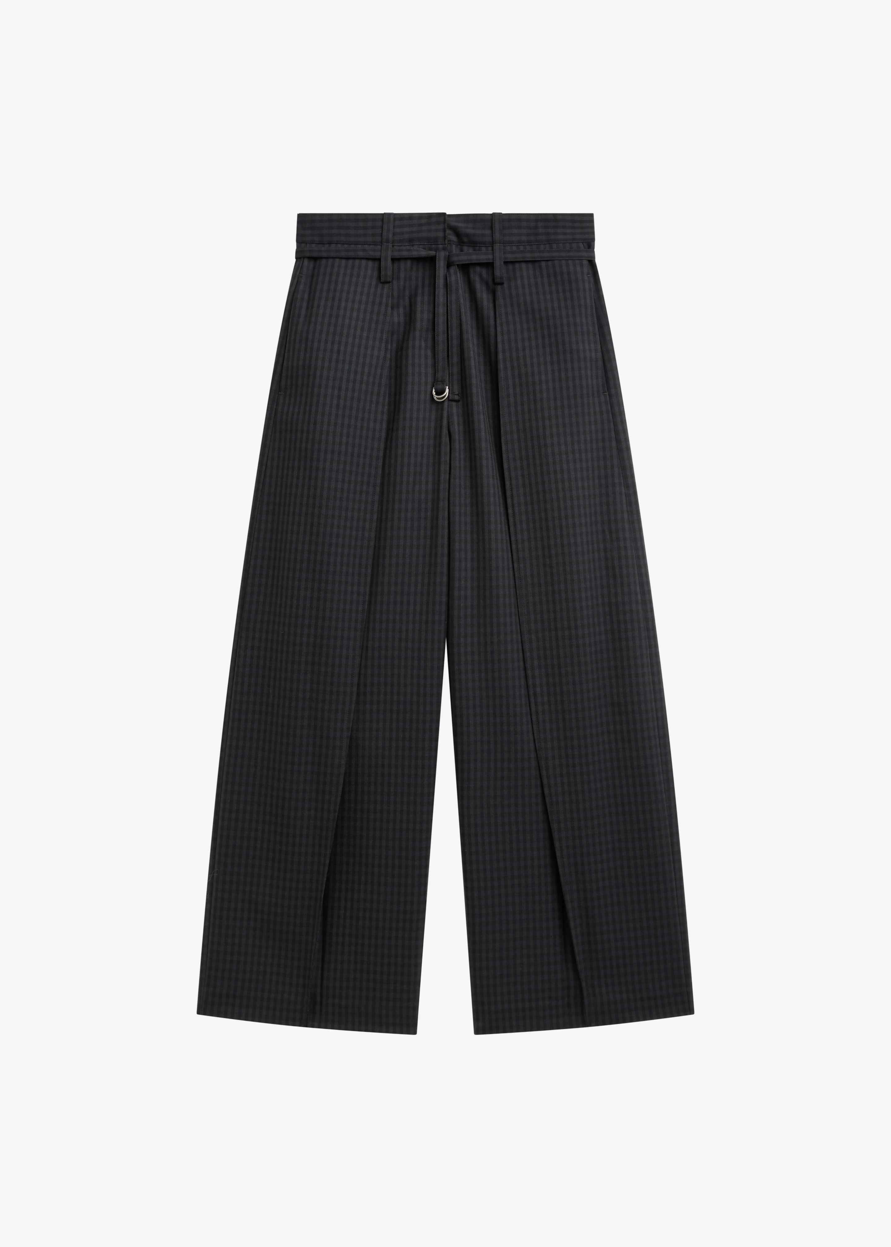Sirsa Double Belt Loop Trousers - Black Plaid - Image 7