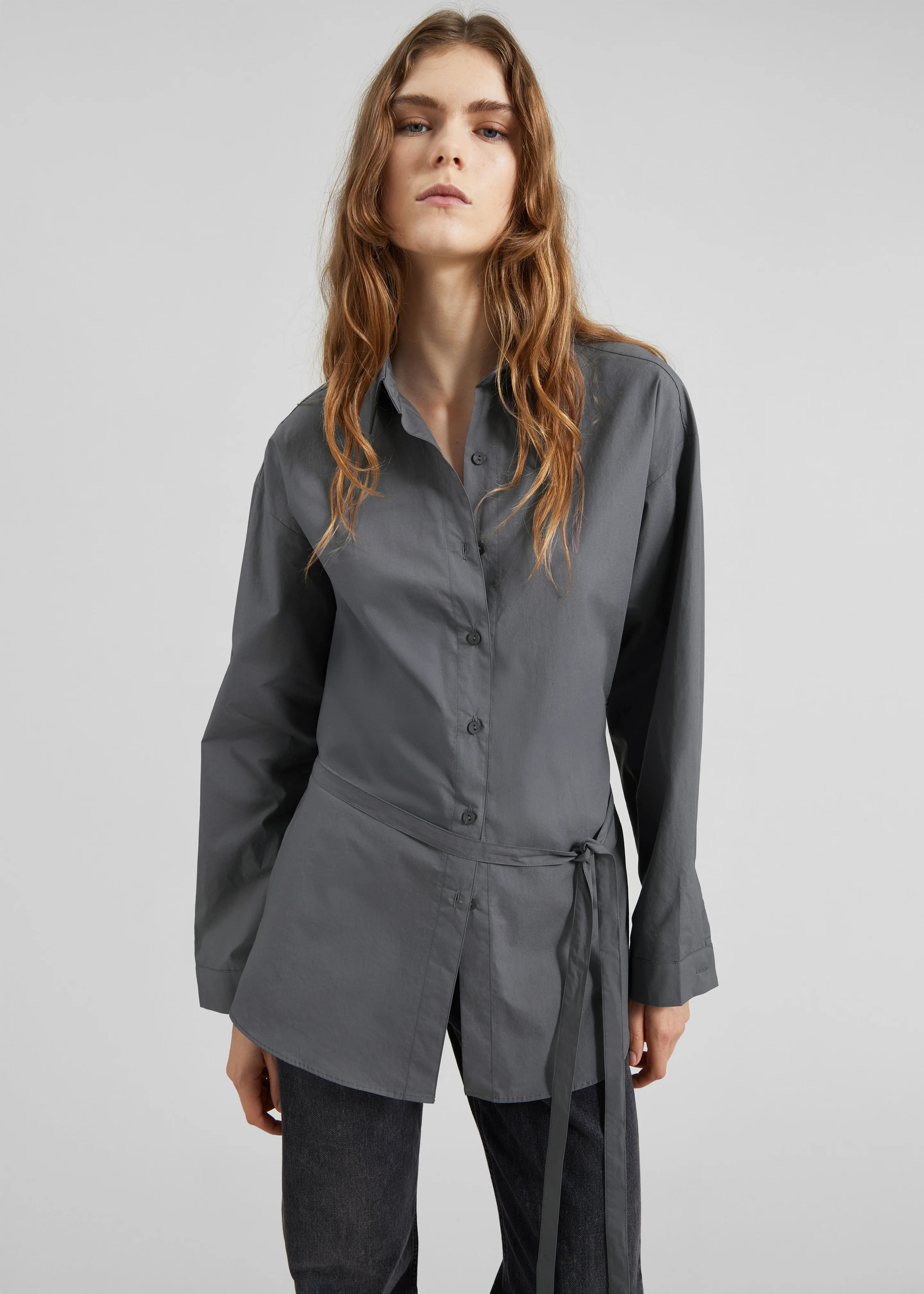 Skara Belted Shirt - Slate Grey - Image 3