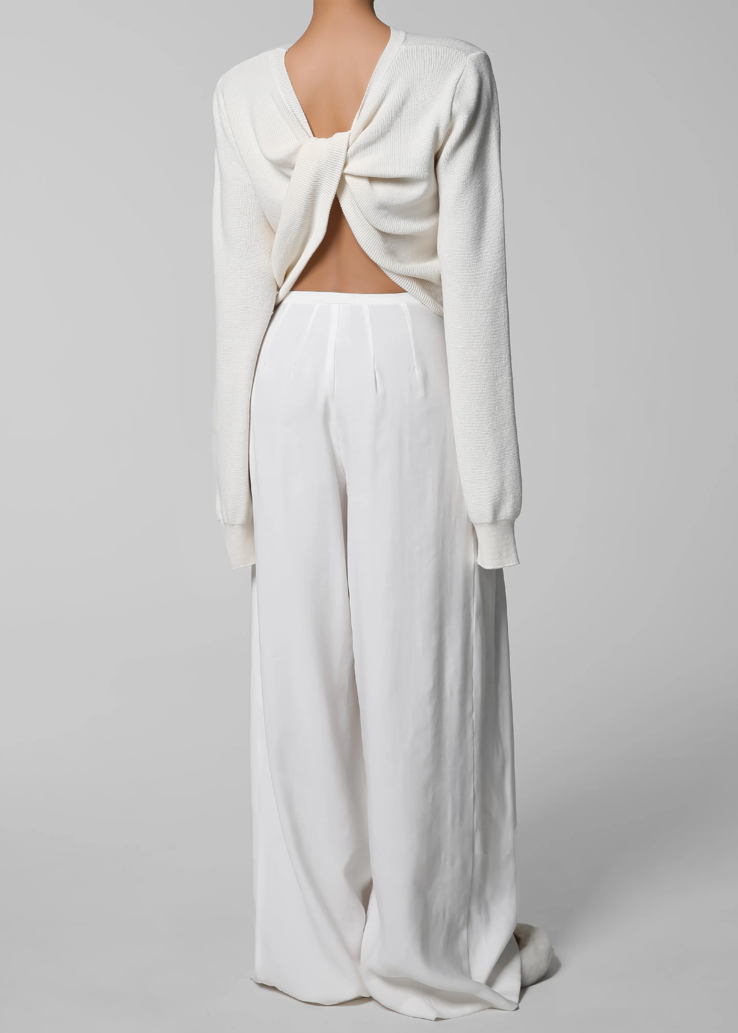 Sloane Wide Leg Trousers - White - Image 21