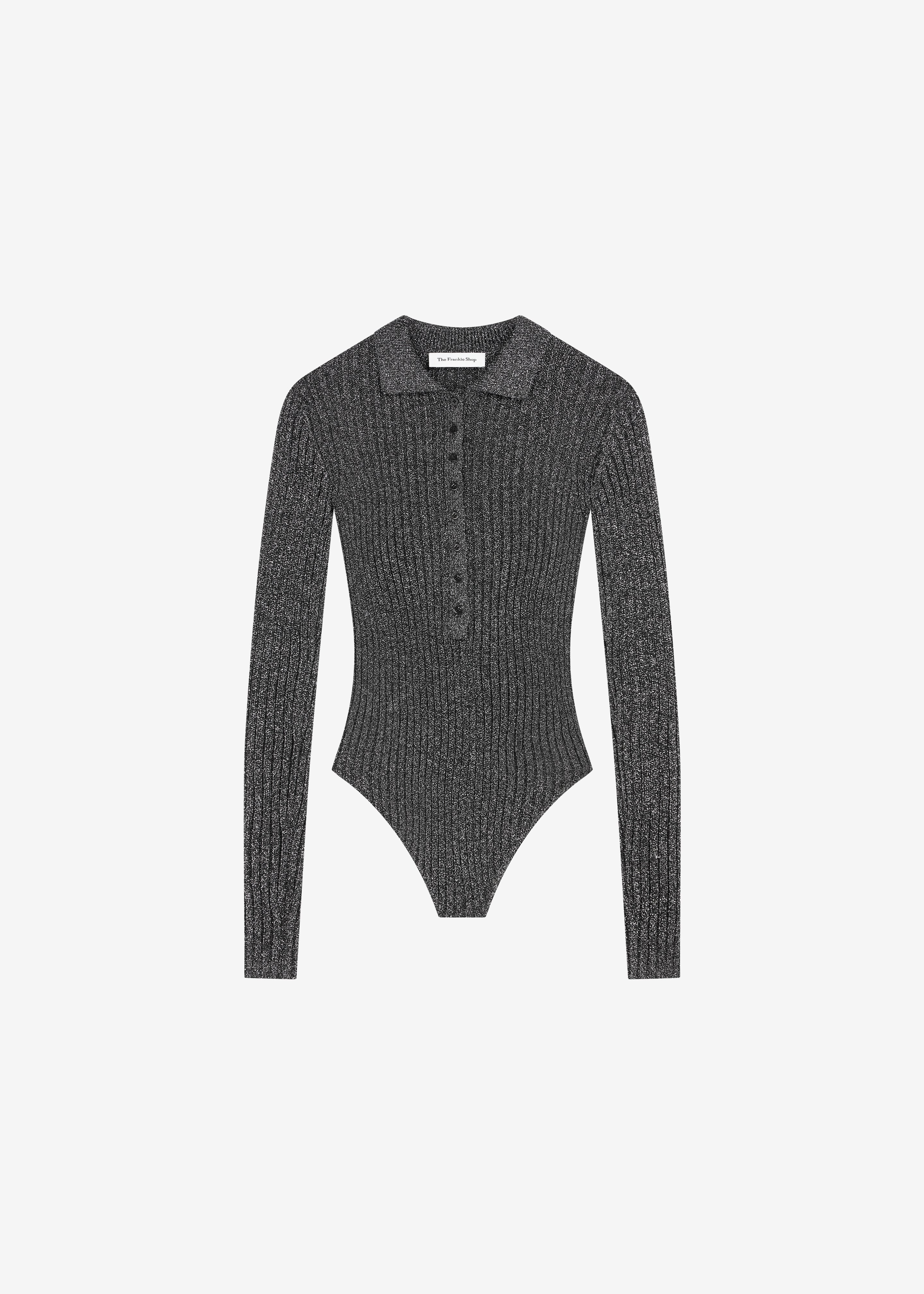 Solana Polo Bodysuit - Black Metallic - Image 11