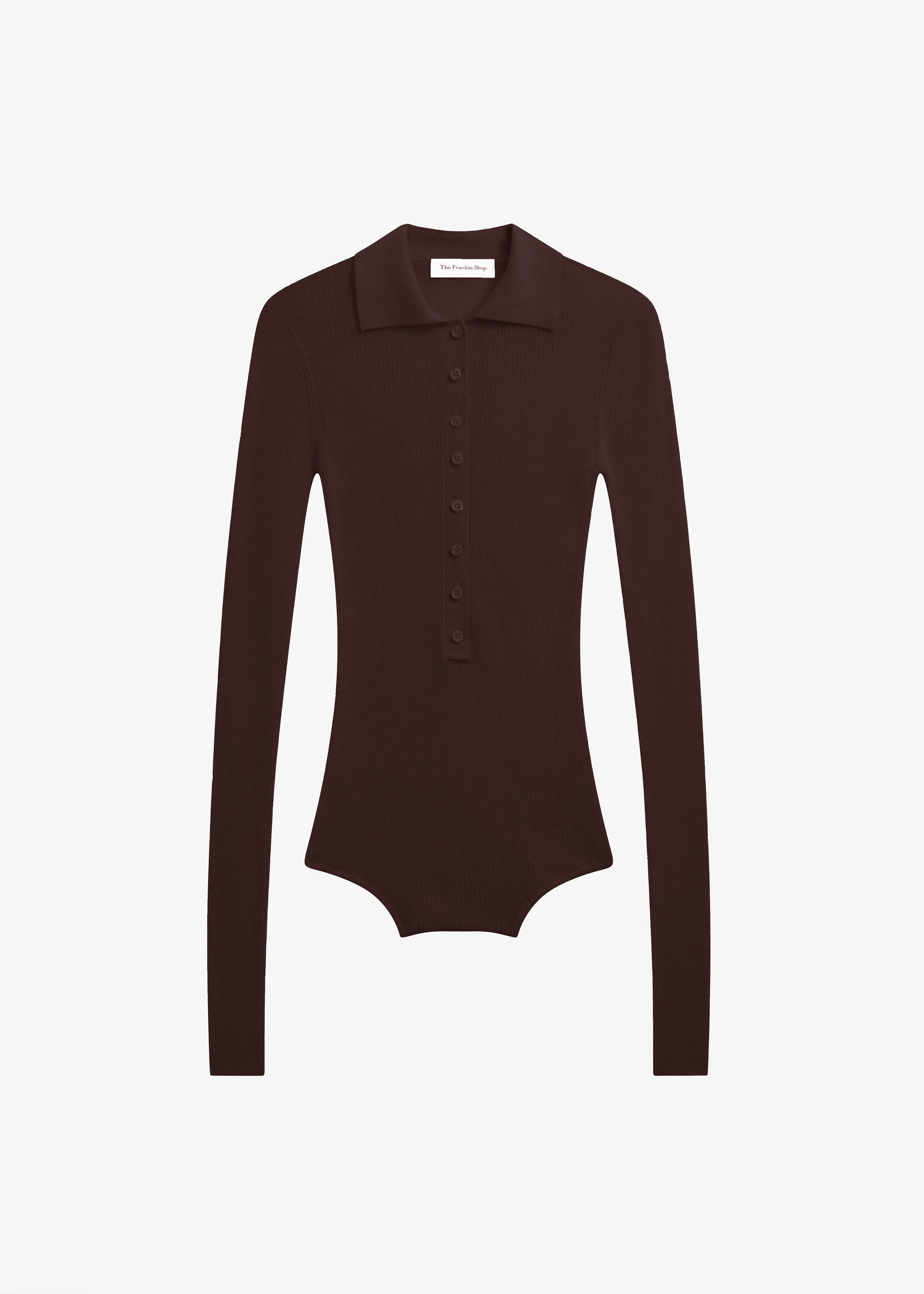 Solana Polo Bodysuit - Burgundy - Image 10