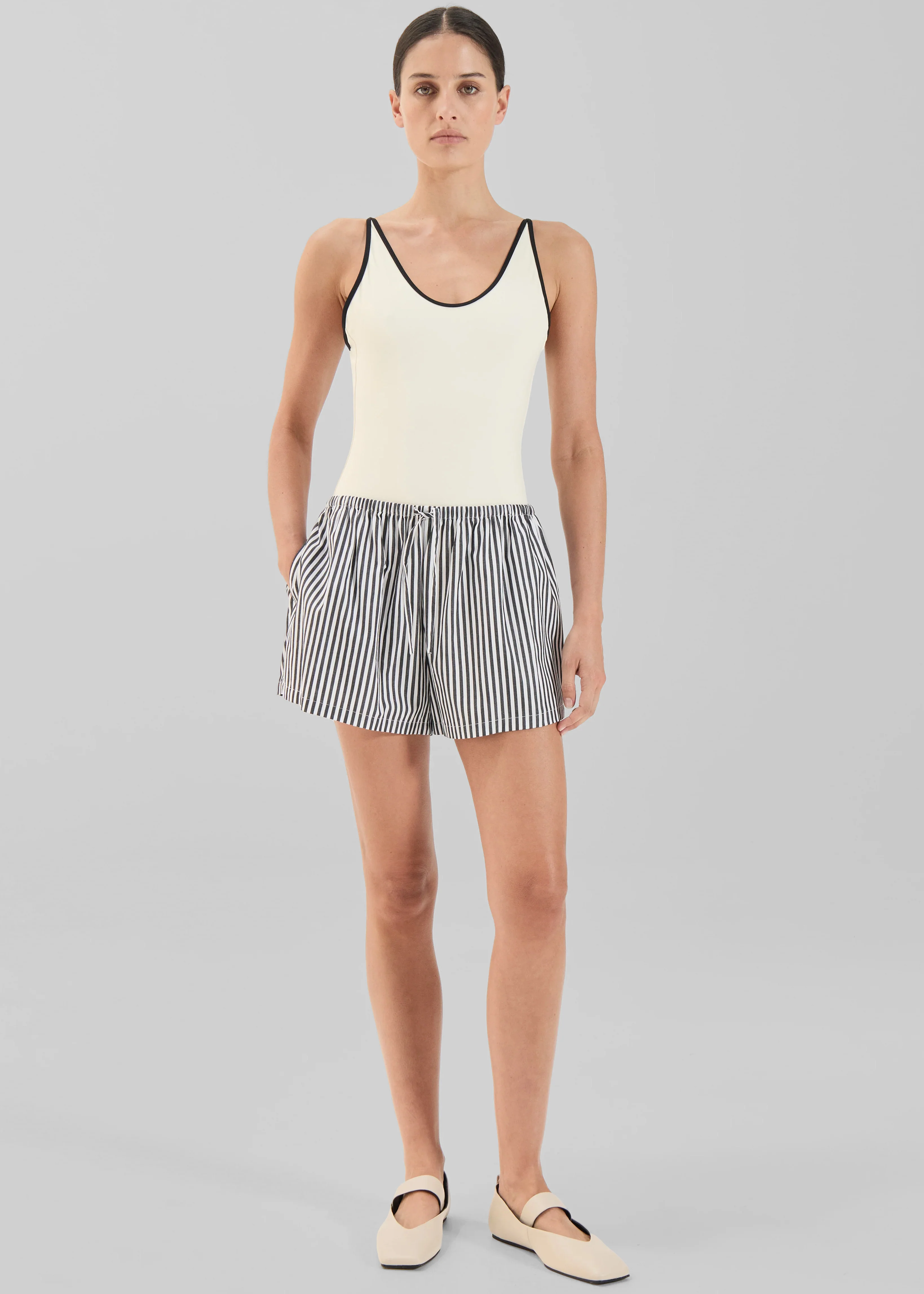 Solaqua Beau Shorts - Noir Stripe - Image 2