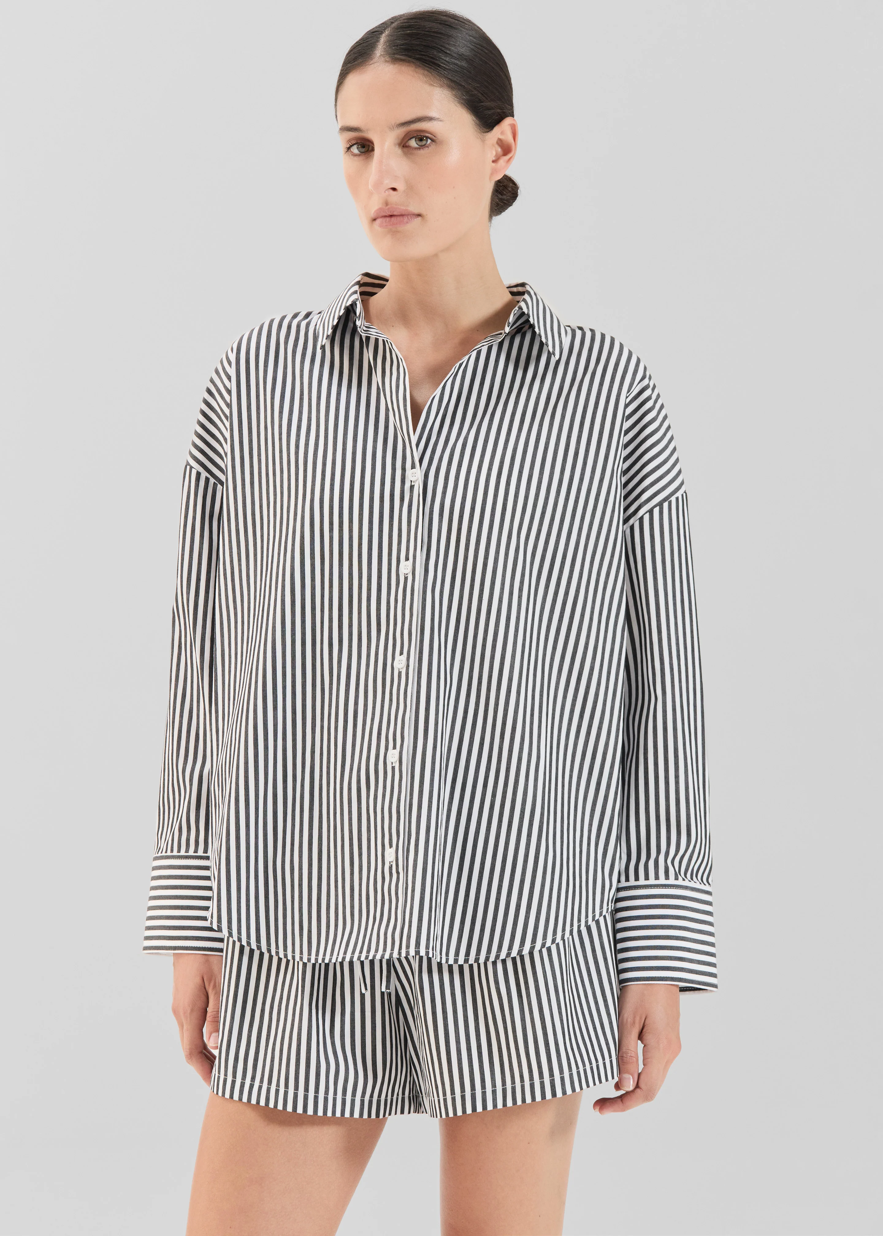 Solaqua Franca Shirt - Noir Stripe - Image 3
