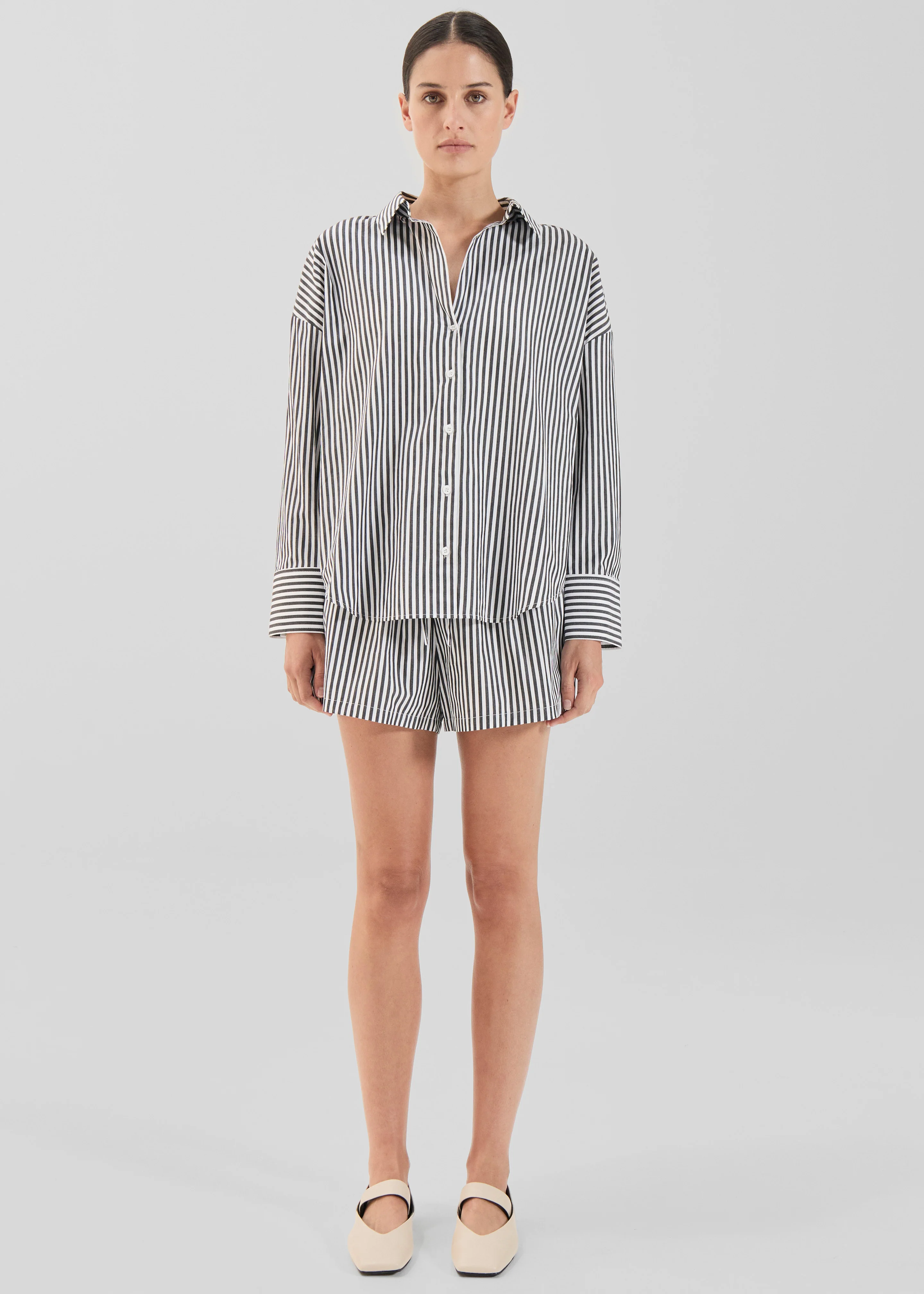 Solaqua Franca Shirt - Noir Stripe - Image 7