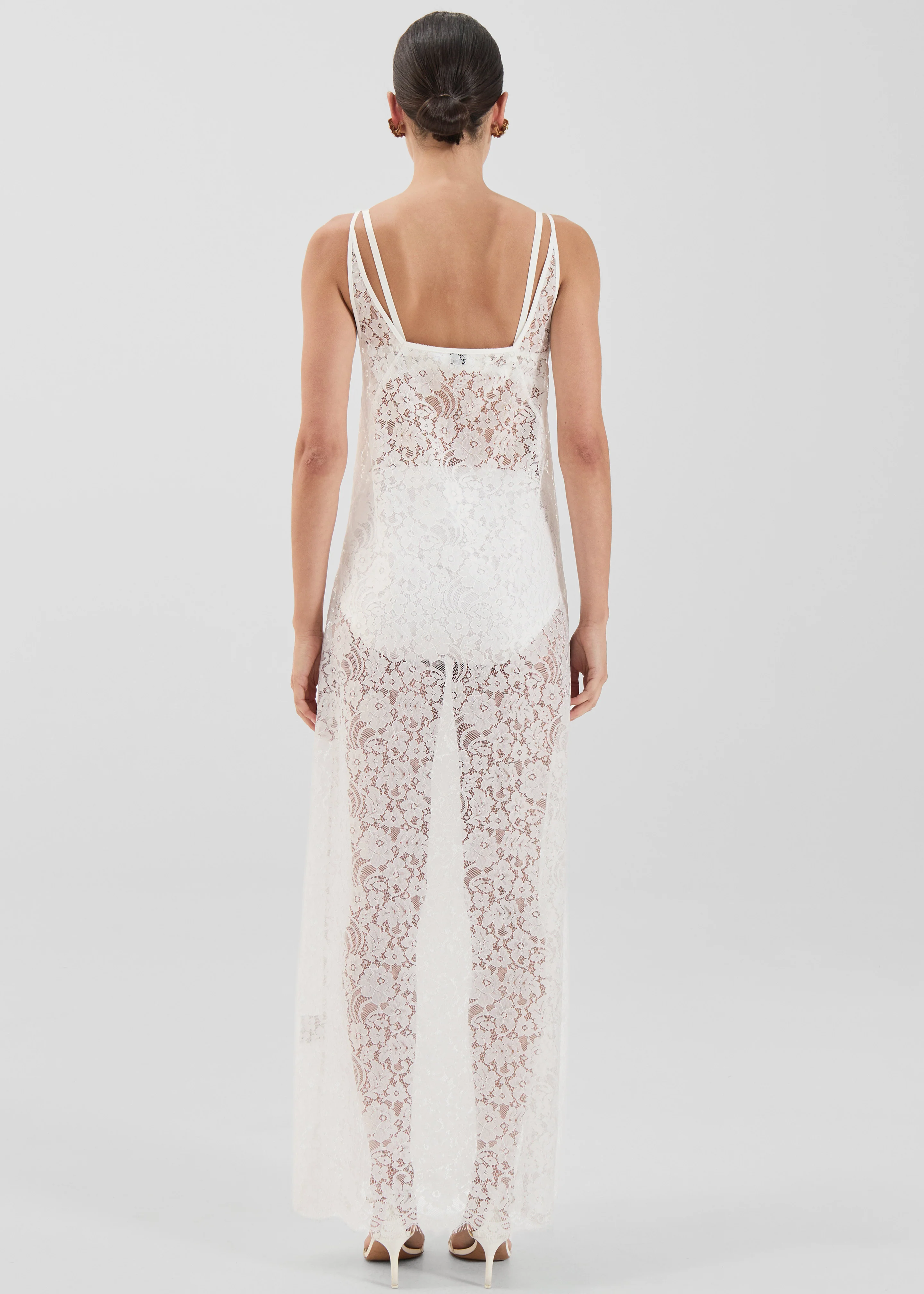 Solaqua Georgette Lace Dress - White - Image 8