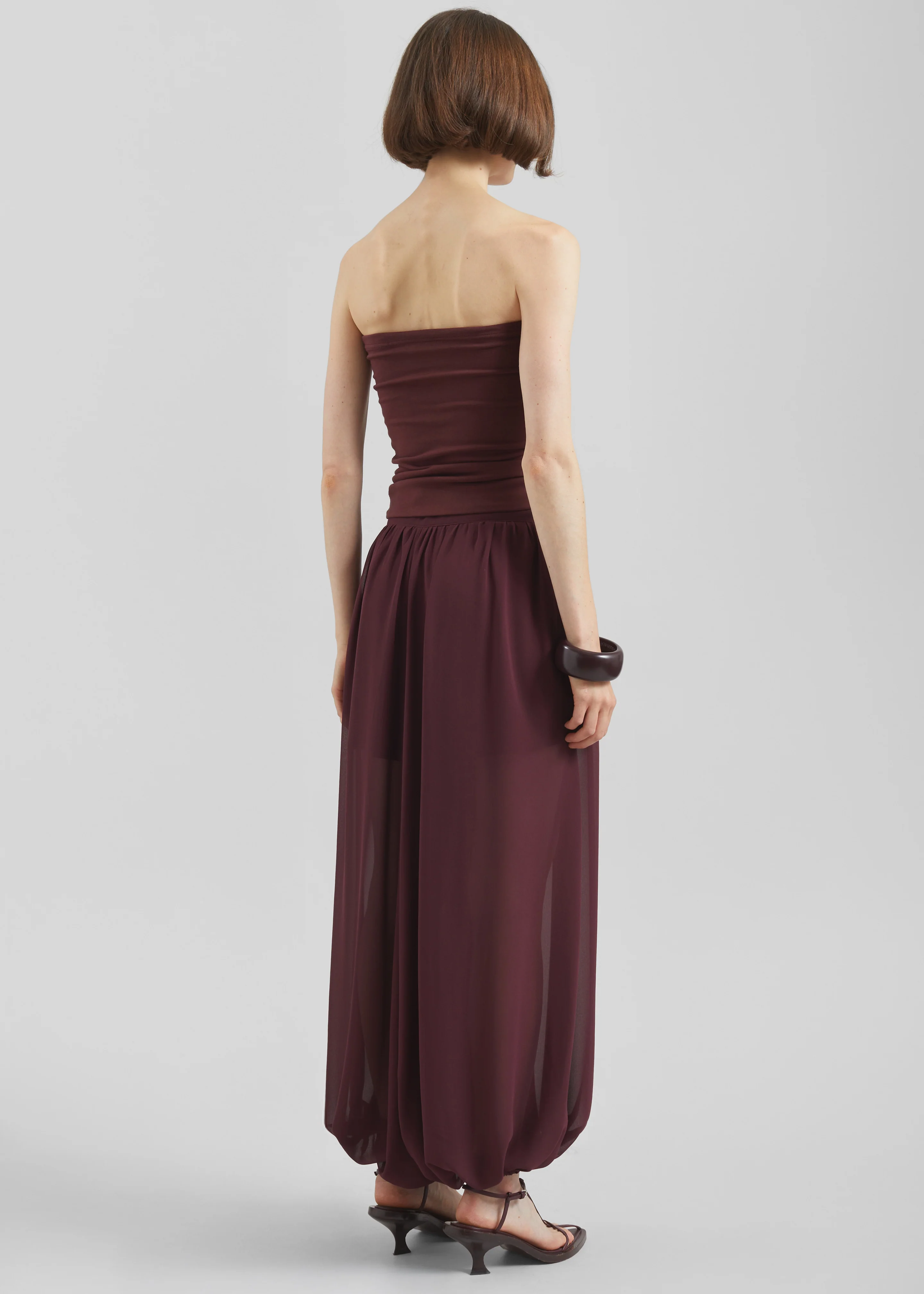 Solrae Tube Top - Burgundy - Image 10