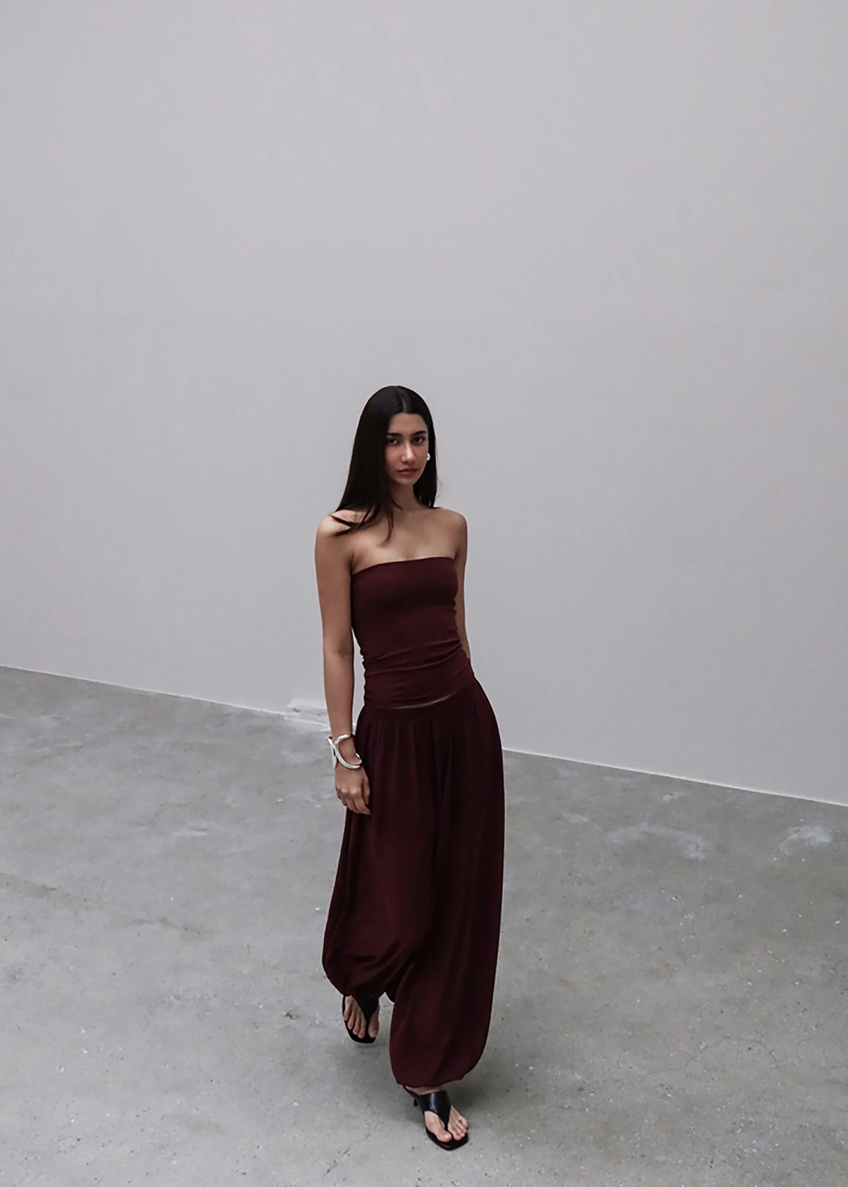 Solrae Tube Top - Burgundy - Image 7