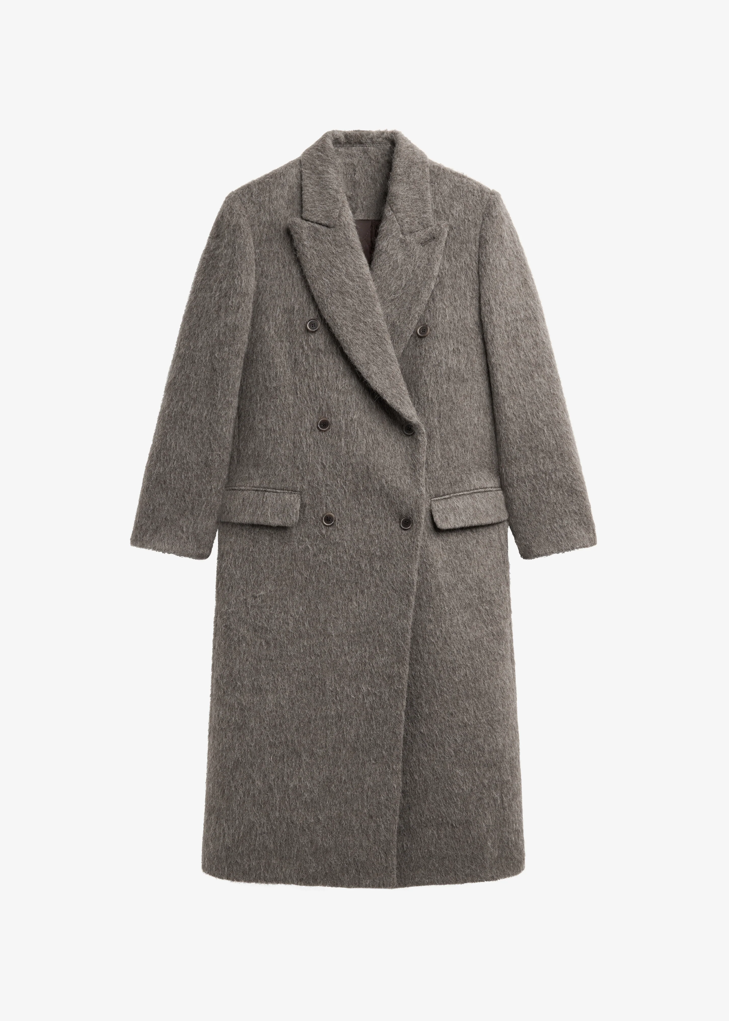 Sormark Brushed Wool Coat - Taupe - Image 9