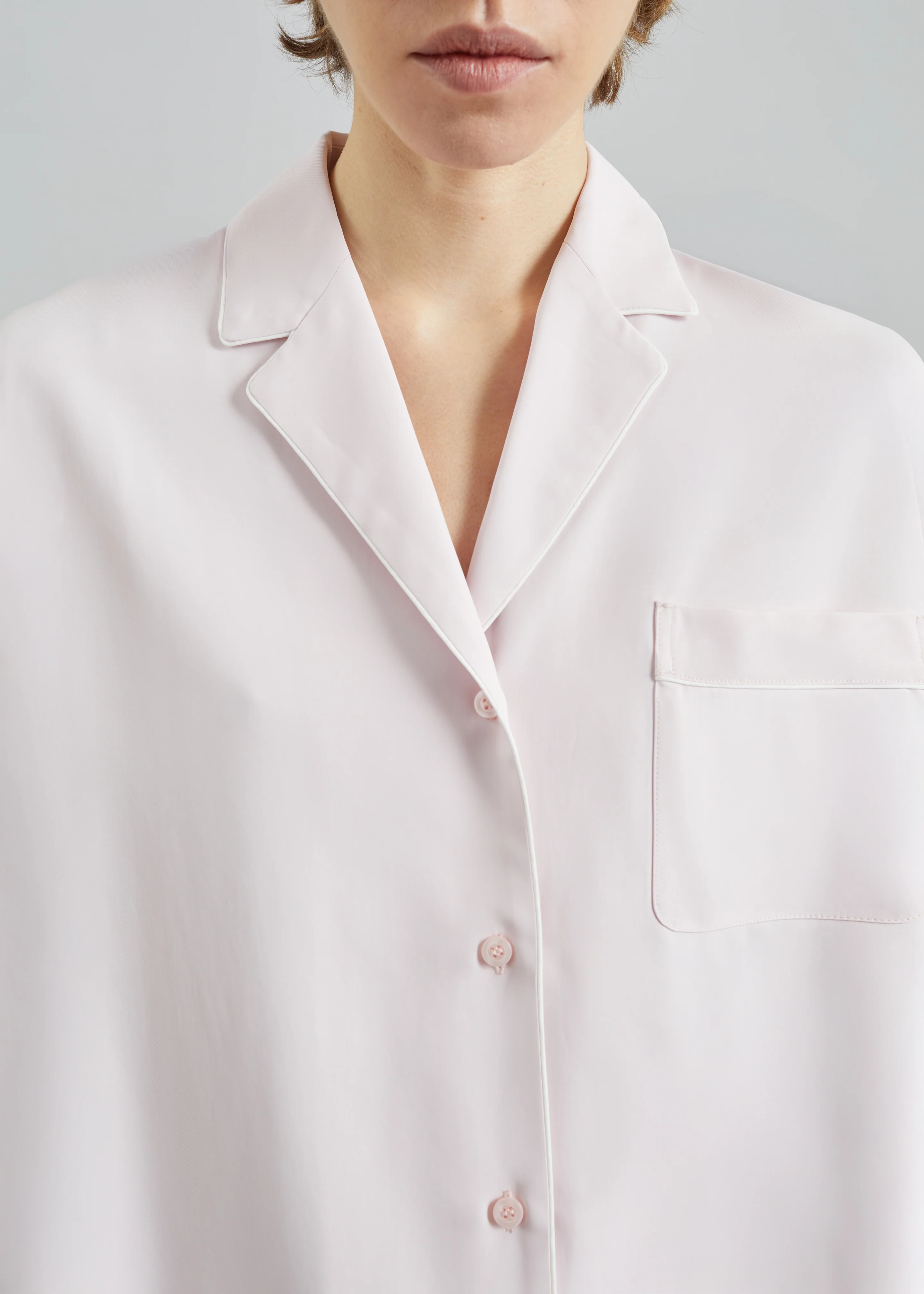 Sportmax Cocco Satin Overshirt - Pink - Image 5