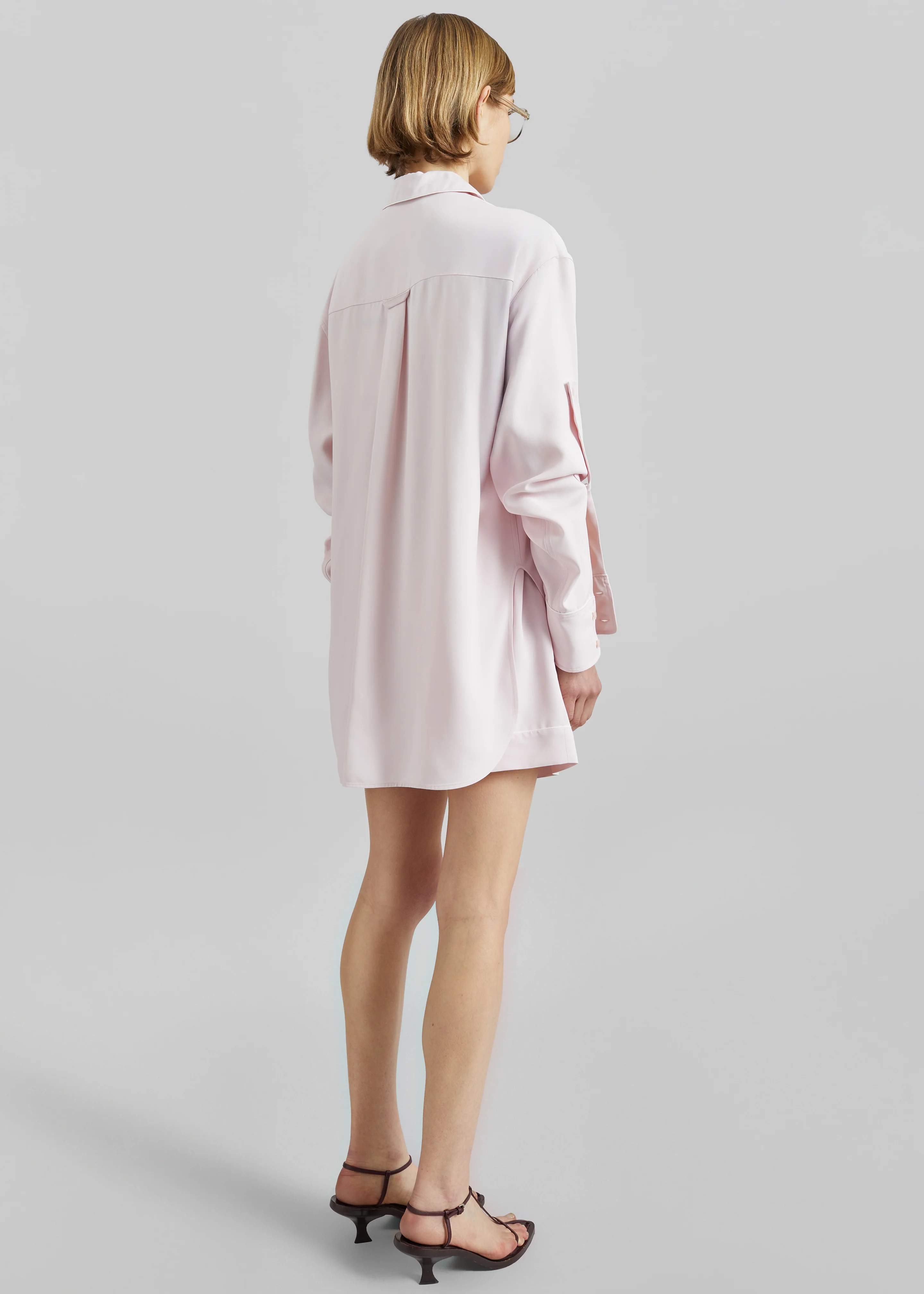 Sportmax Cocco Satin Overshirt - Pink - Image 6