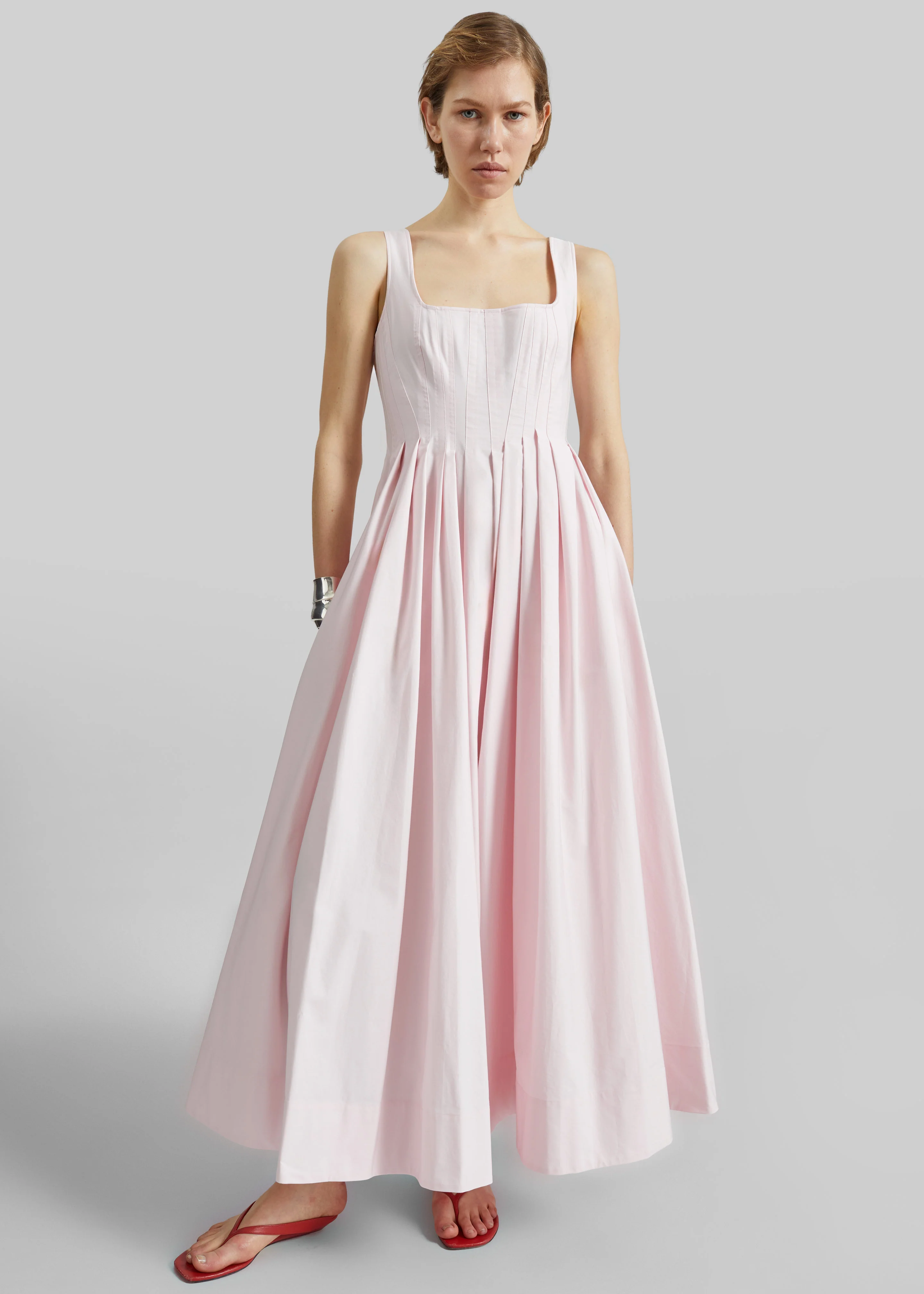 Sportmax Giro Cotton Dress - Pink - Image 2