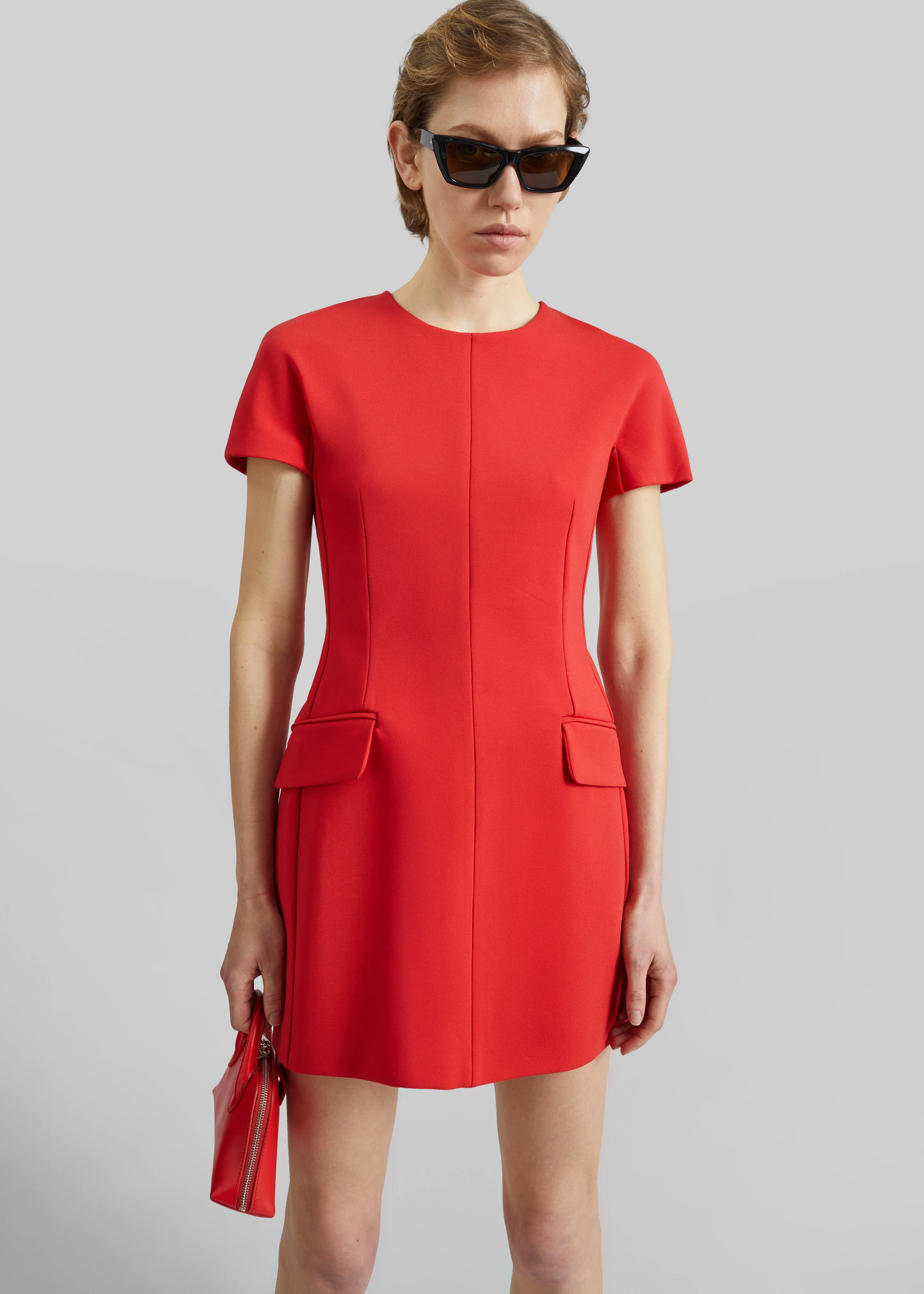 Sportmax Mito Hourglass Dress - Coral - Image 3