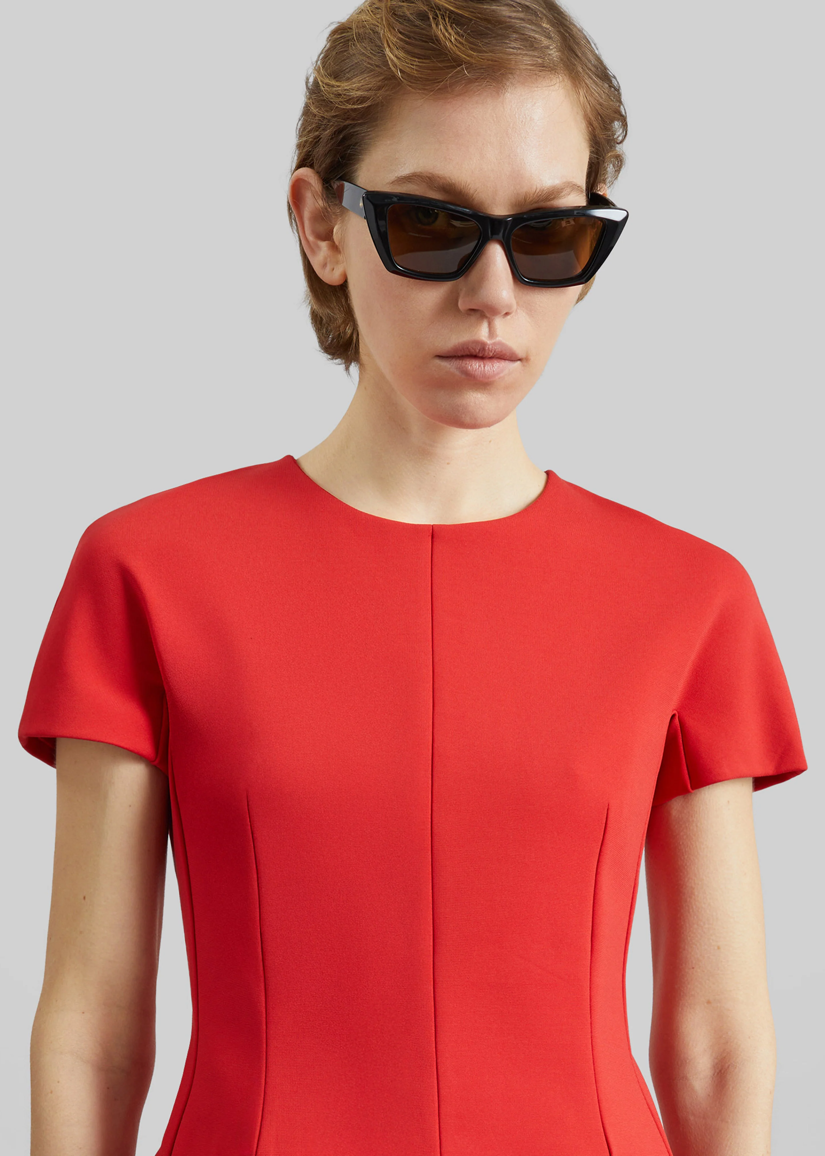 Sportmax Mito Hourglass Dress - Coral - Image 5