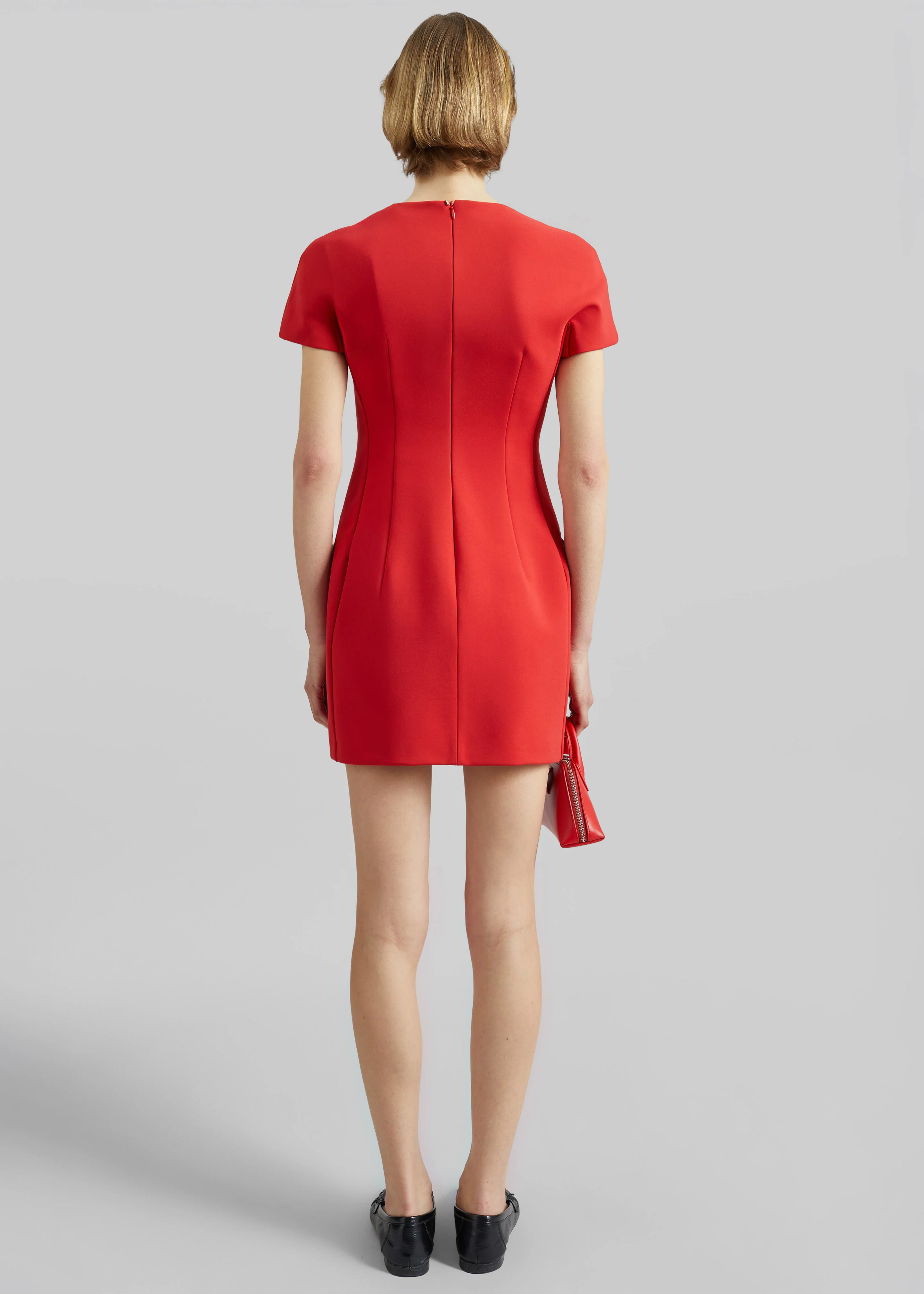 Sportmax Mito Hourglass Dress - Coral - Image 7