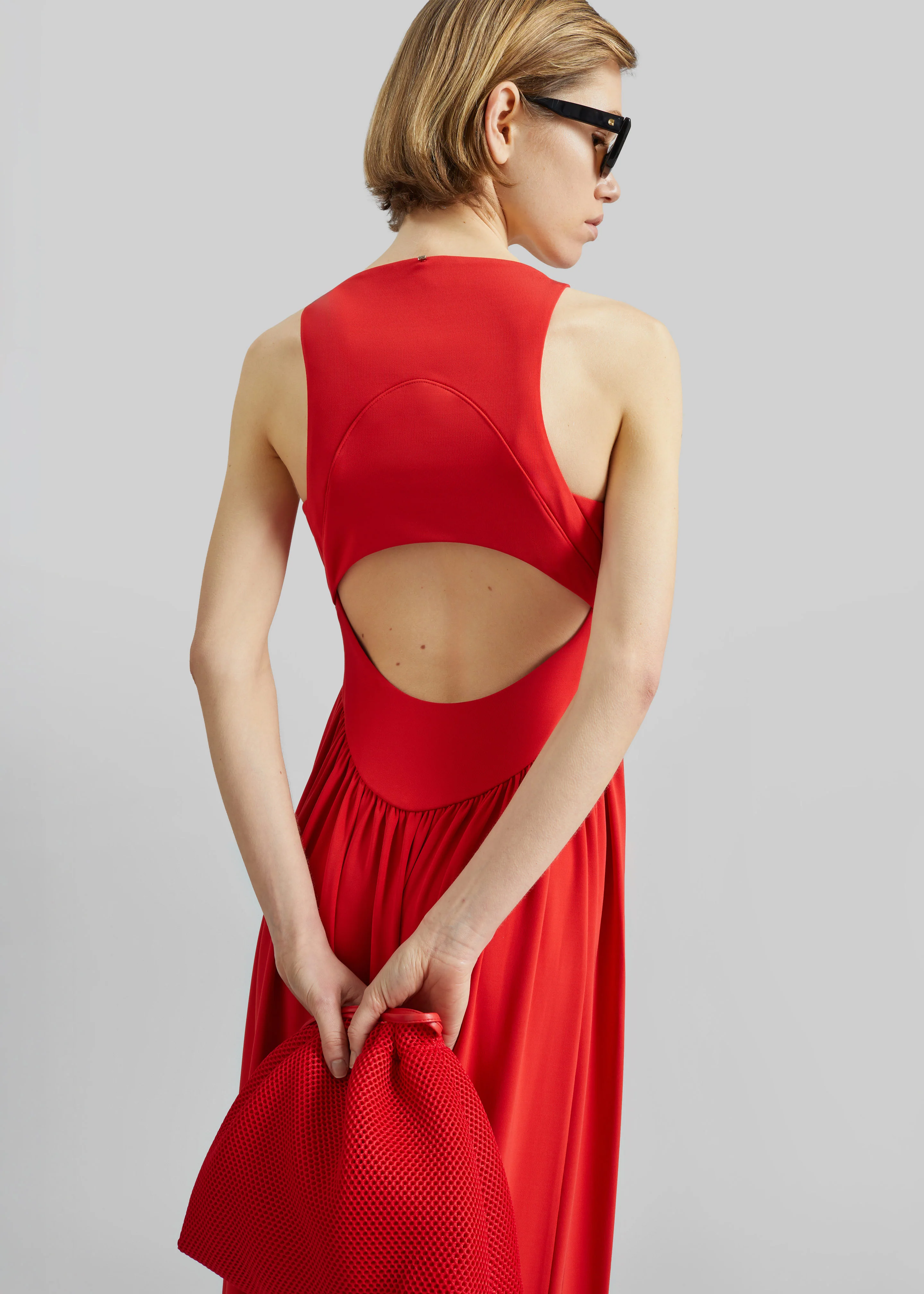 Sportmax Panino Long Dress - Coral - Image 2