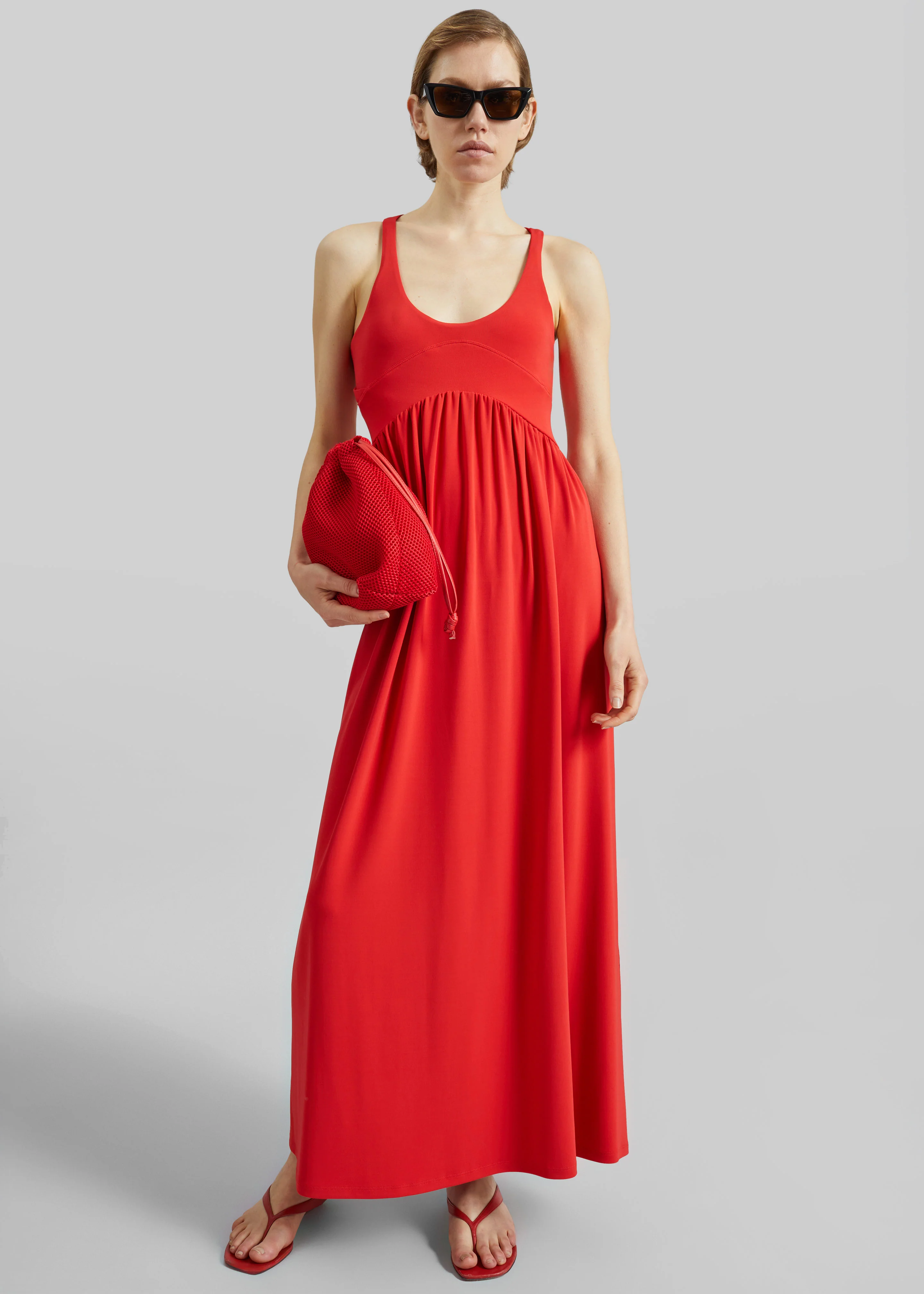 Sportmax Panino Long Dress - Coral - Image 5