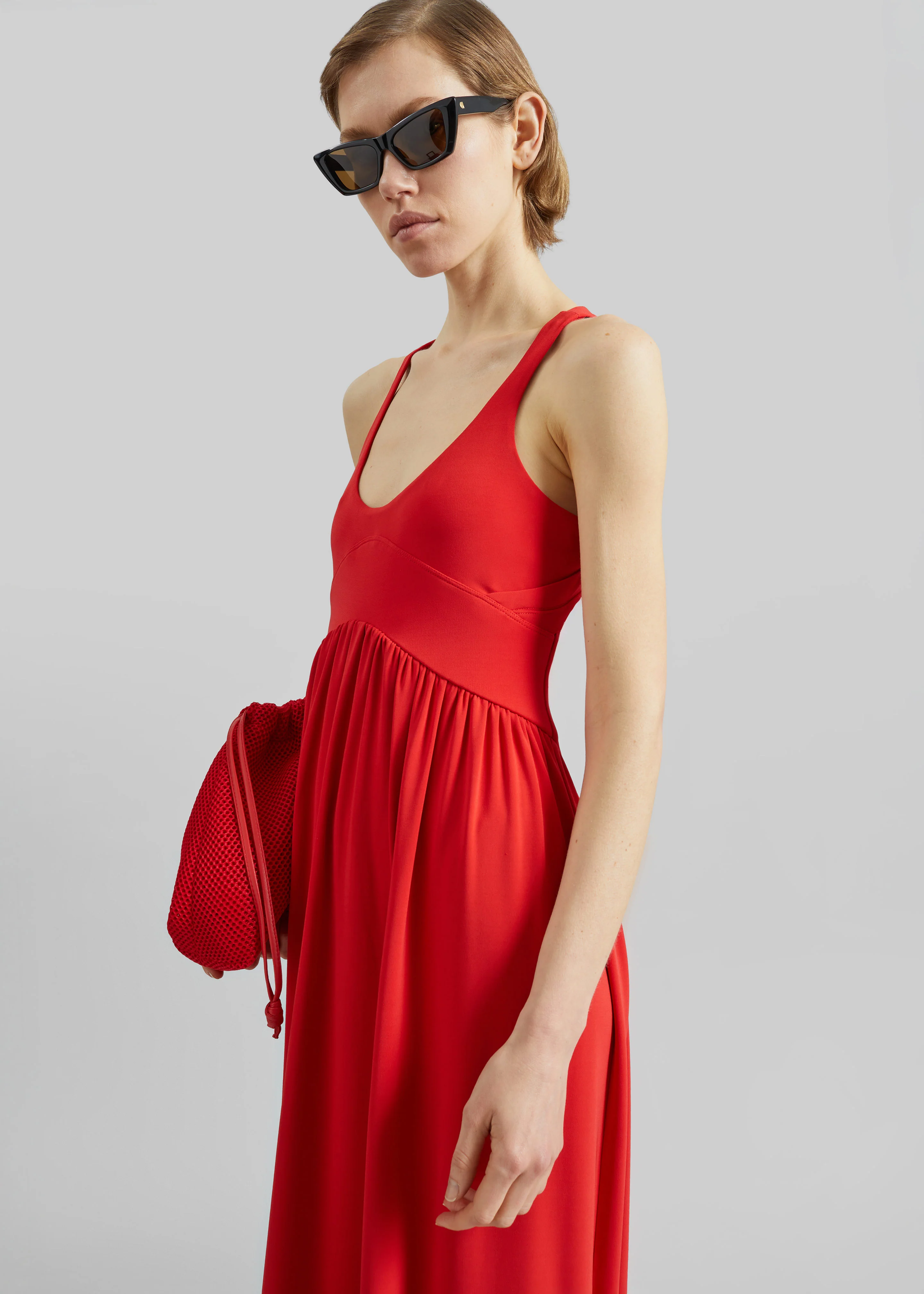 Sportmax Panino Long Dress - Coral - Image 6